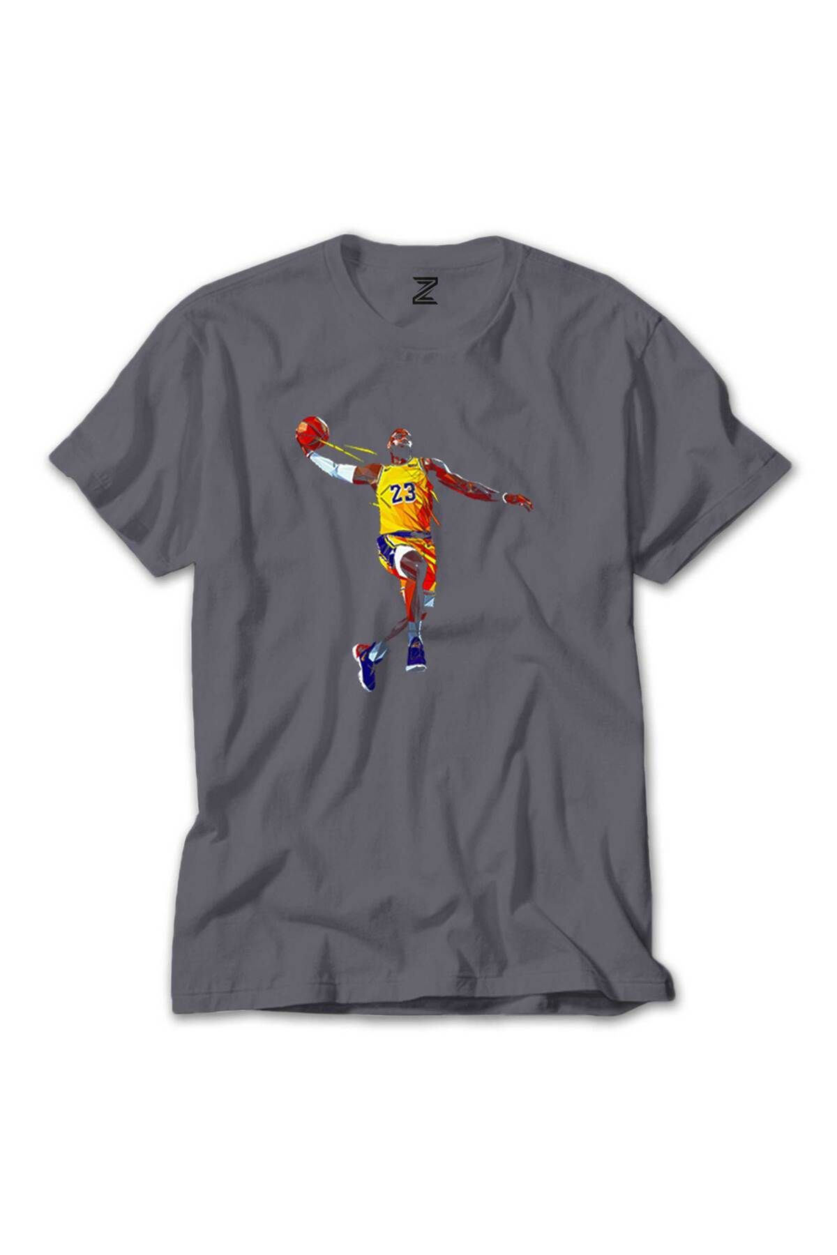 WAKHA Lebron James Color Gri Tişört