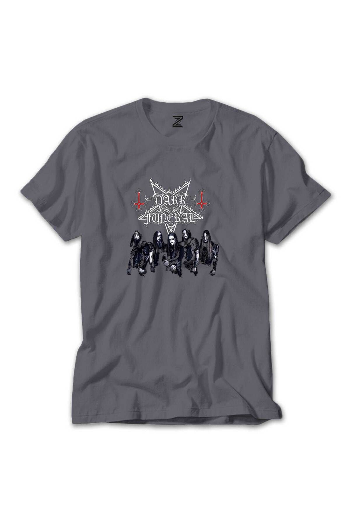 WAKHA Dark Funeral Grup Face Gri Tişört