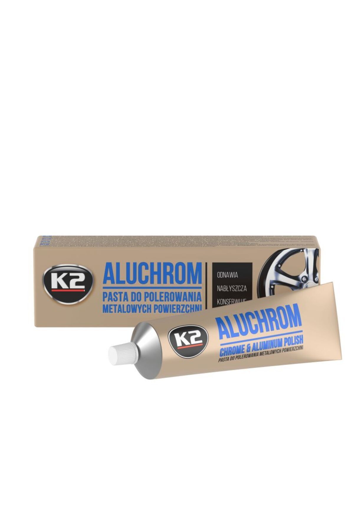K2-Polish paste for wheels and chrome elements K2 ALUCHROM 120g 3