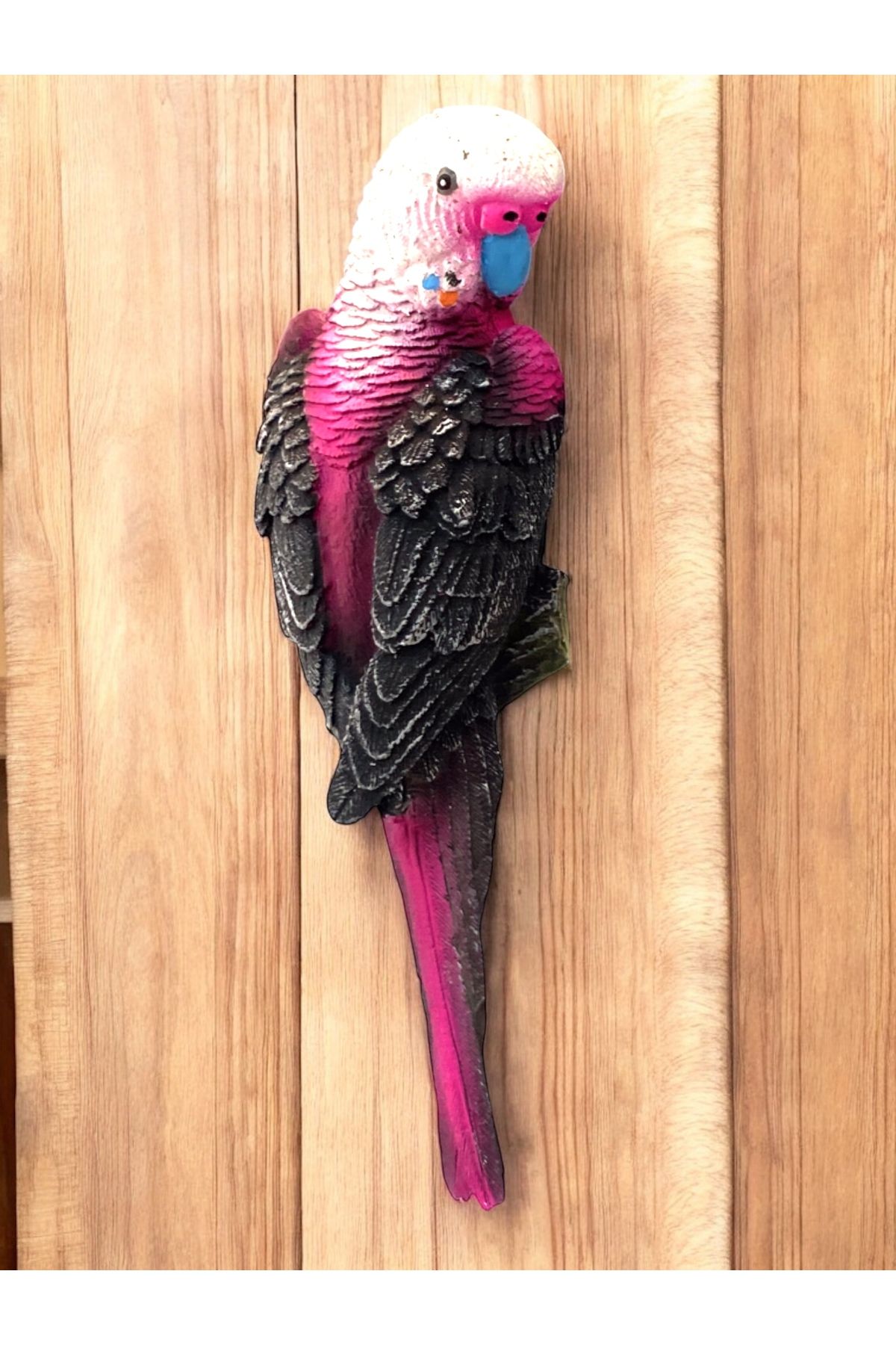 MEGA KANYON Büyük Boy 27 cm Fuşya Muhabbet Kuşu | Kaliteli Polyester Malzeme | Duvar Süsü Balkon Süsü Salon Süsü