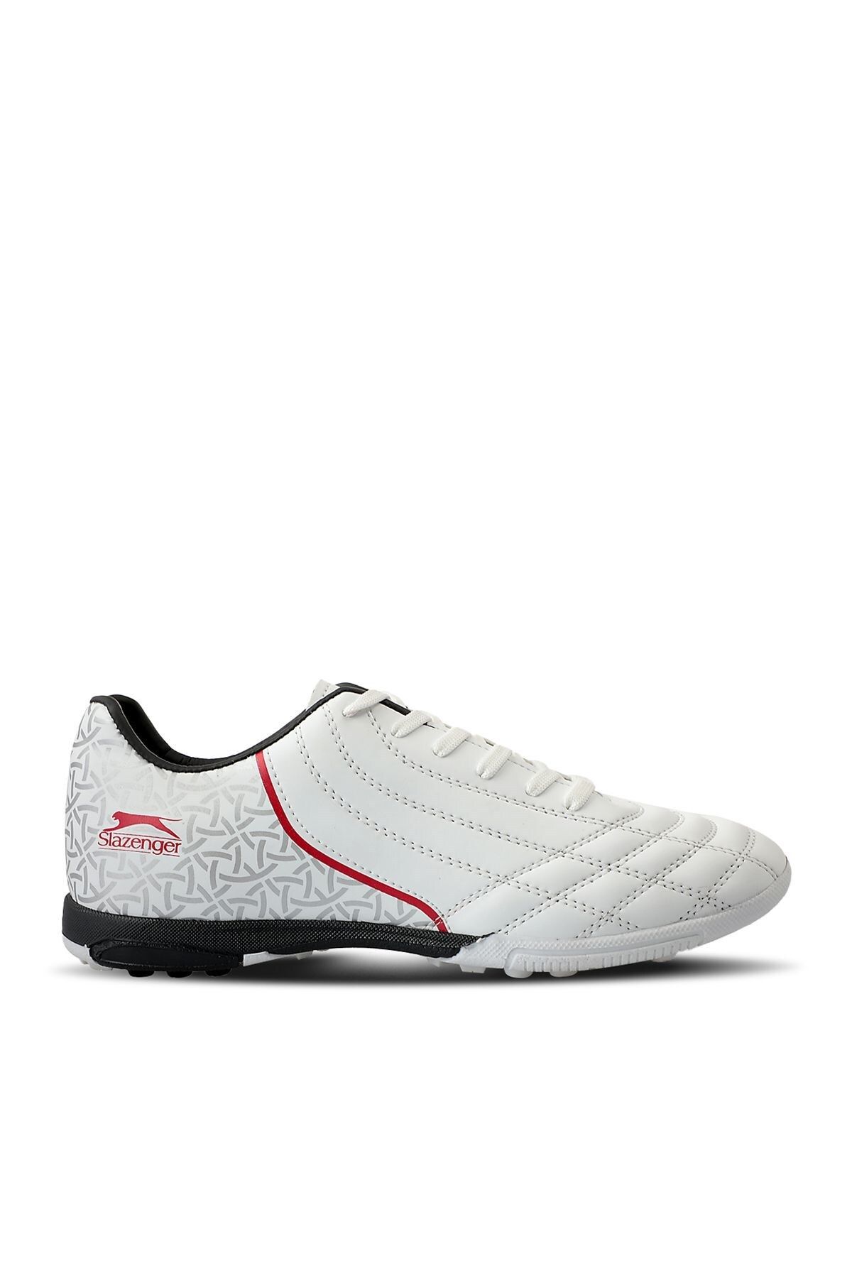 Slazenger Bağcıklı Halı Saha Ayakkabısı Beyaz-Kırmızı