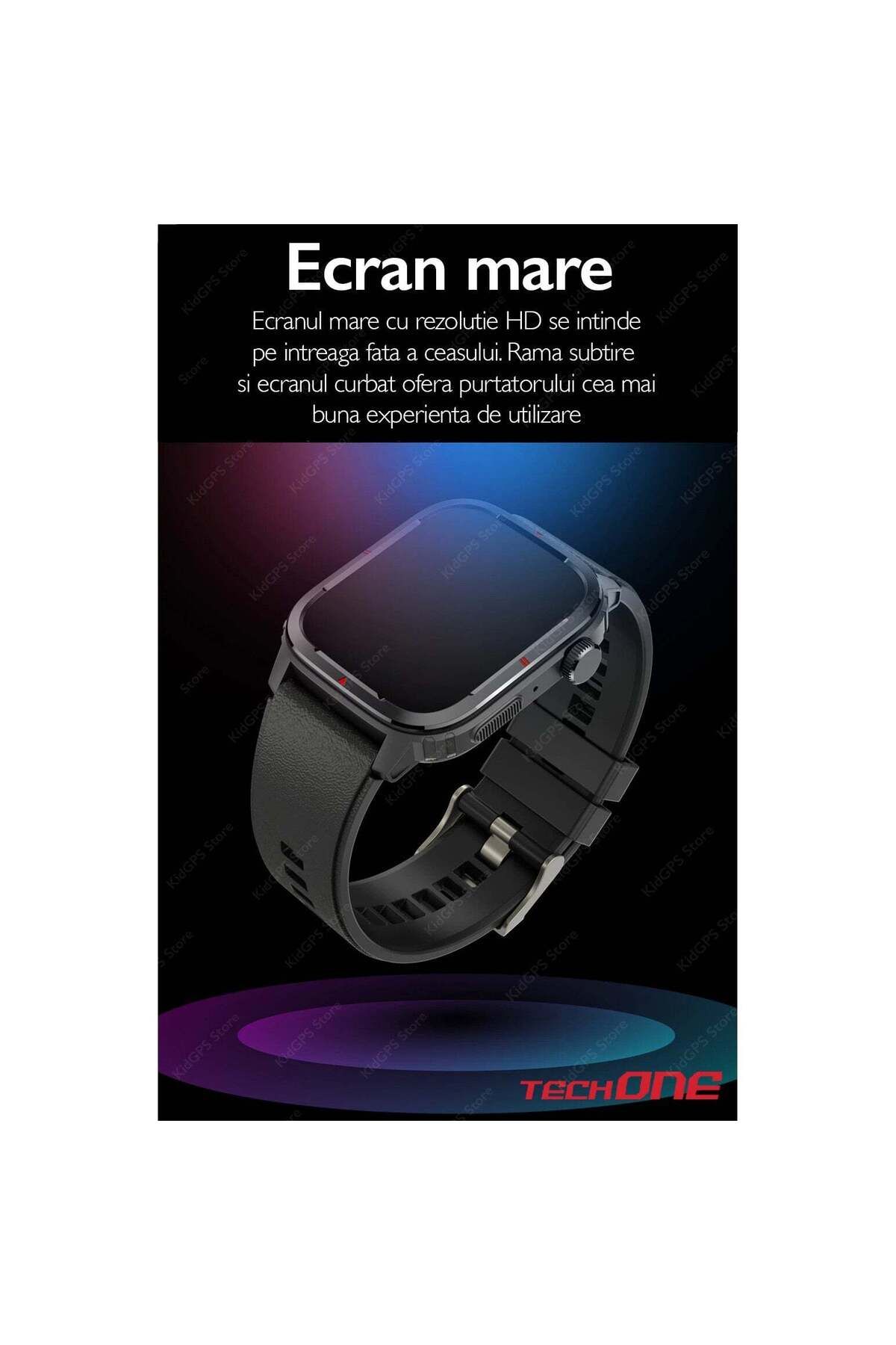 Techone-Ceas inteligent bărbătesc Q25 GT Runner, argintiu 3