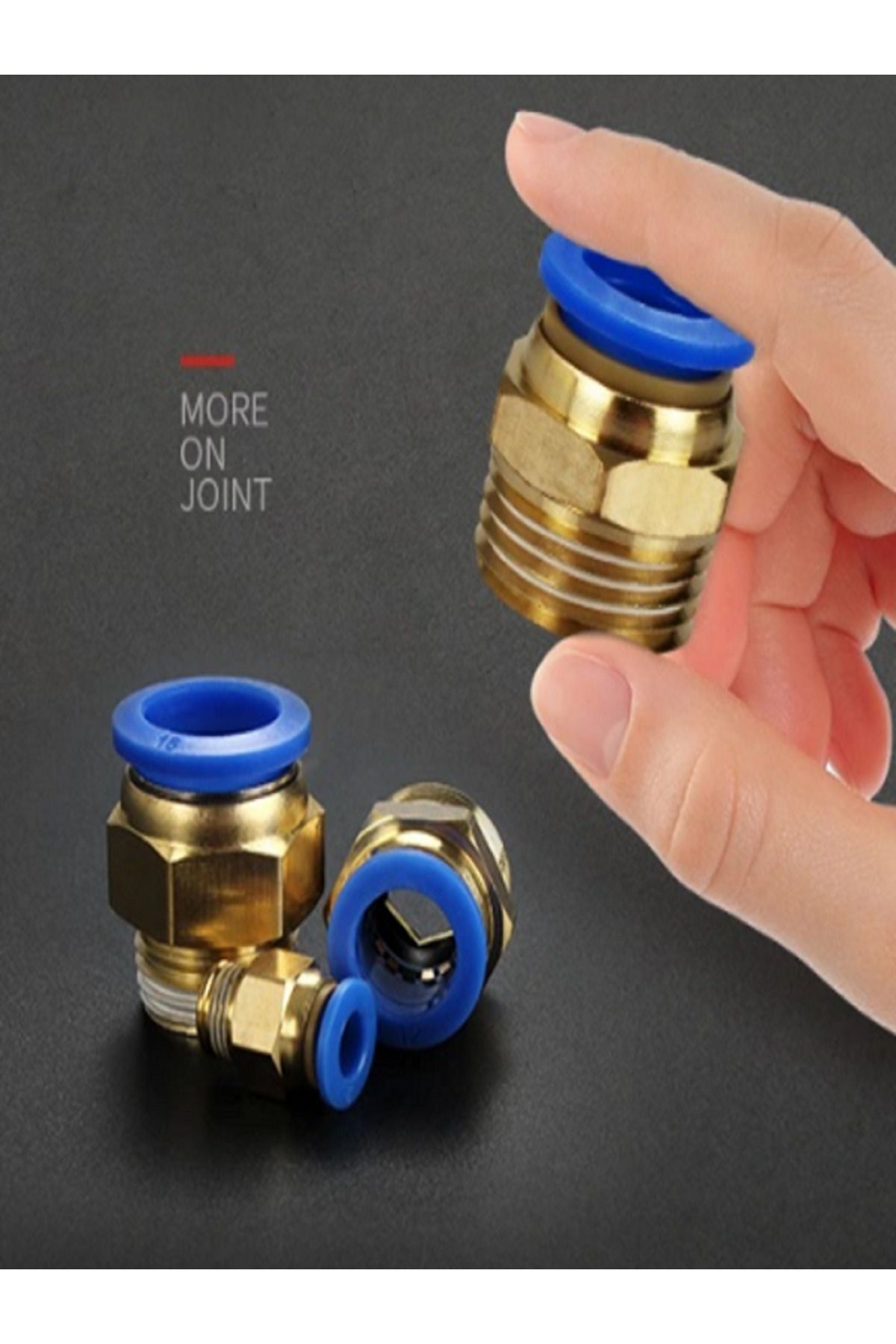 Universal PNÖMATİK RAKOR BAĞLANTI NİPEL 1 / 2"-16 PC16-G04 5 ADET