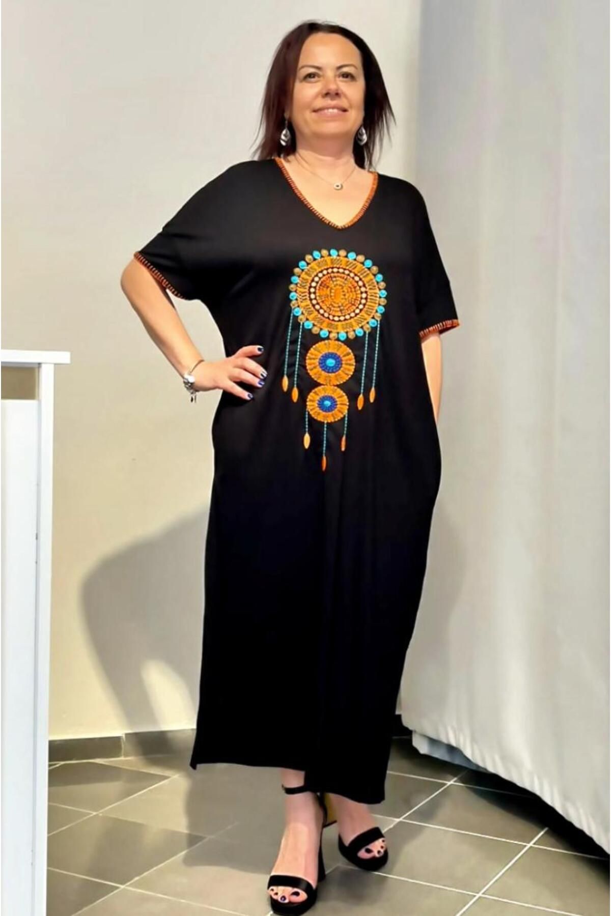 MODA Büyük Beden Etnik Elbise