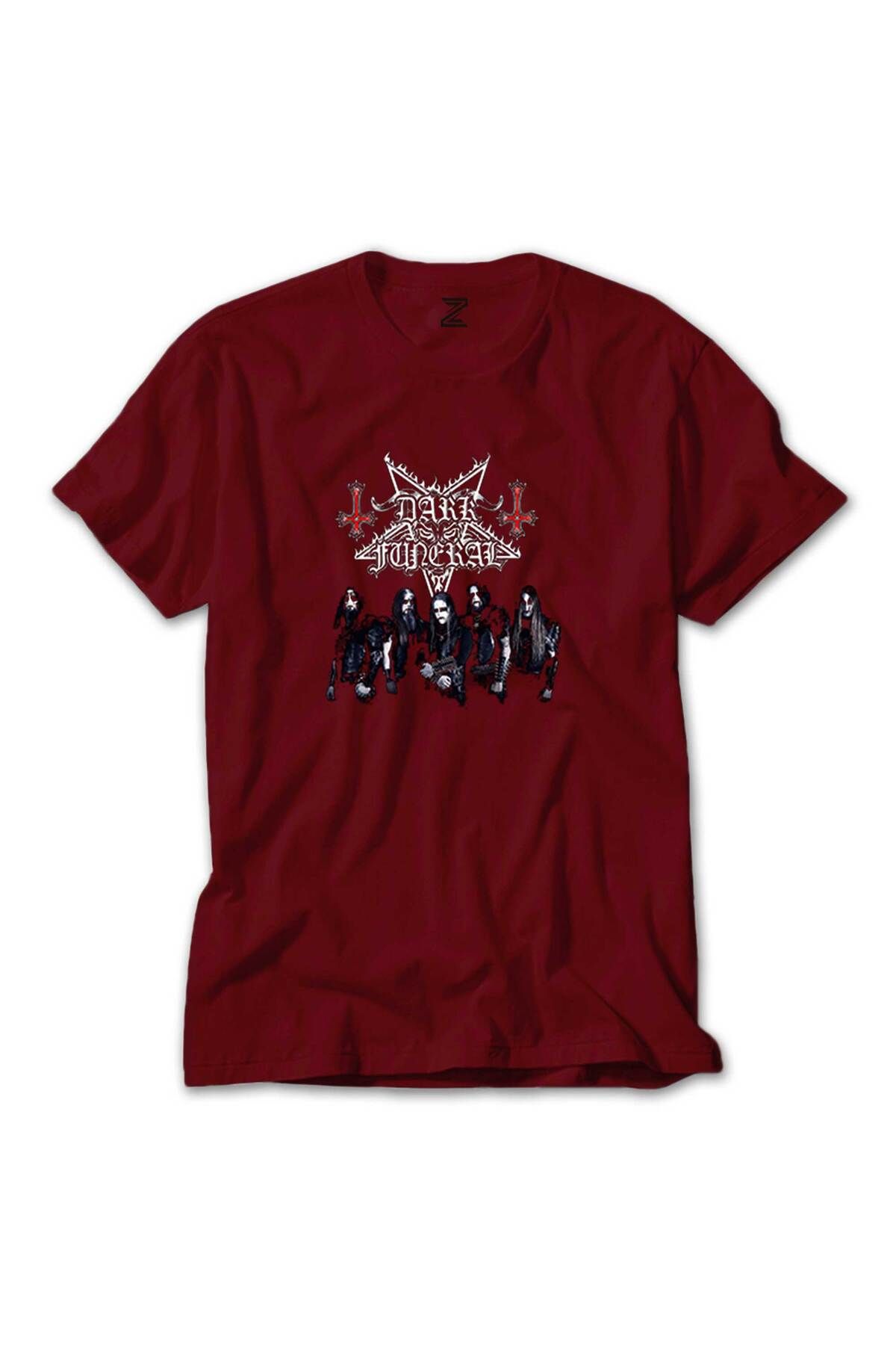 WAKHA Dark Funeral Grup Face Kırmızı Tişört