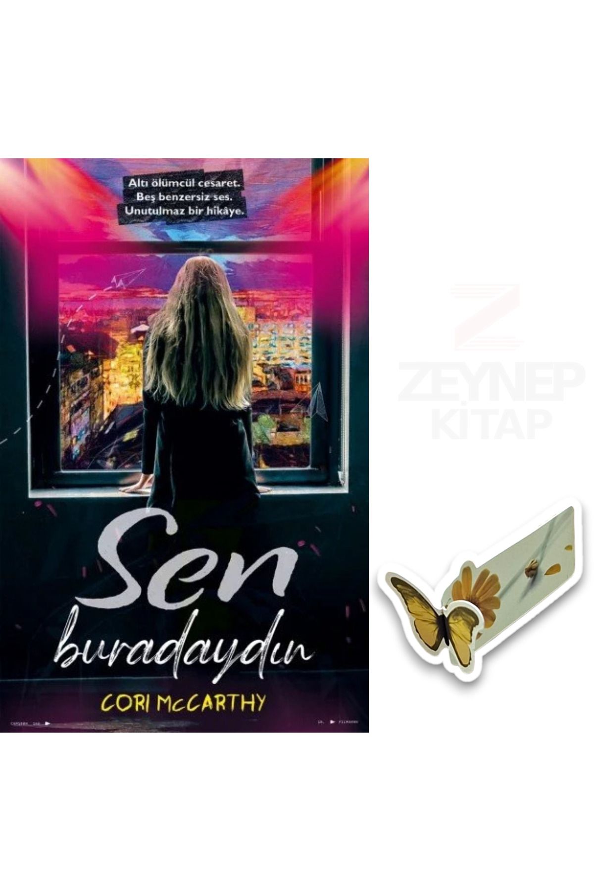 İndigo Kitap Sen Buradaydın (Özel Tasarım Hareketli Kelebek Ayraç Hediye)