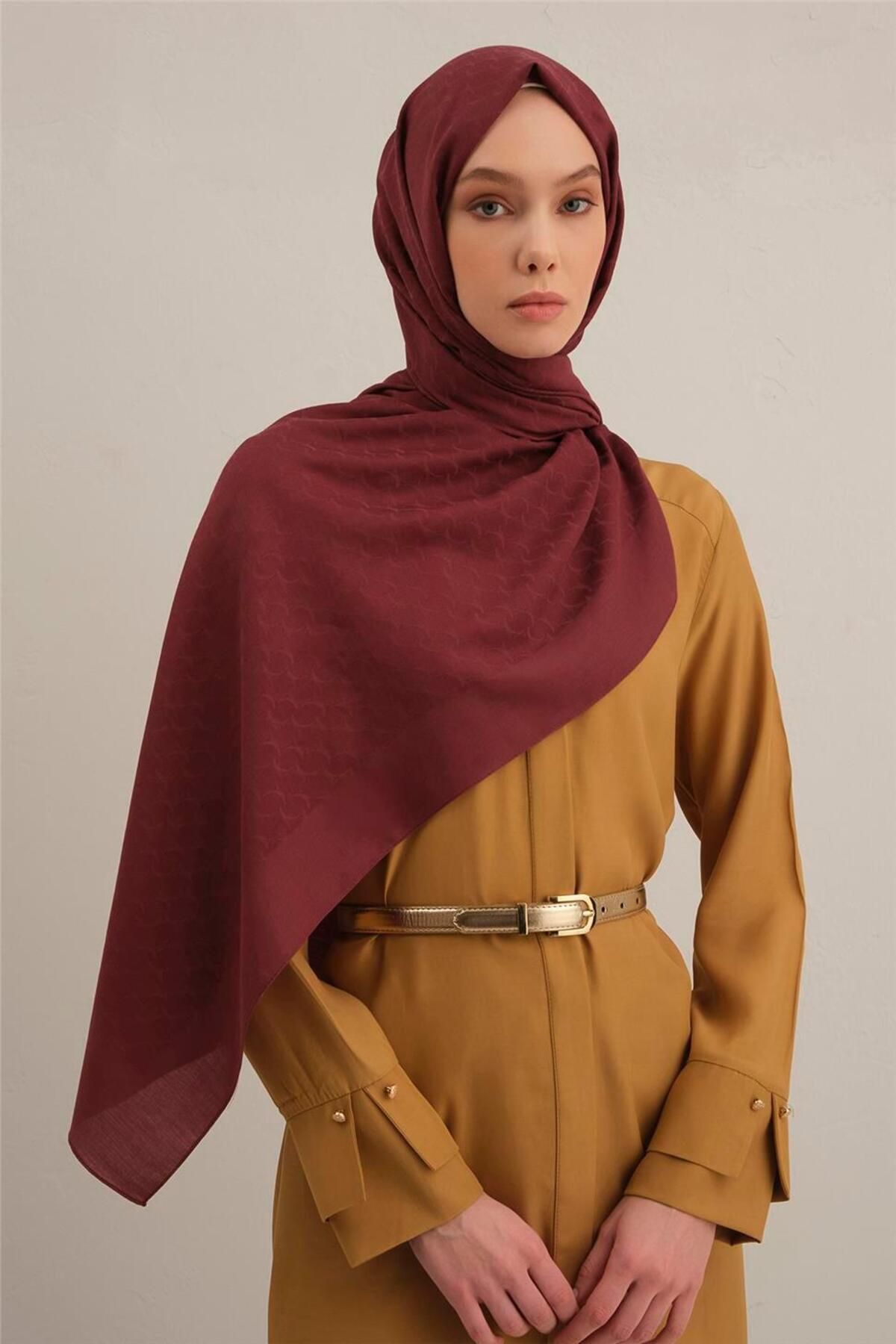 Armine Link Desen Bambu Cotton Şal 32
