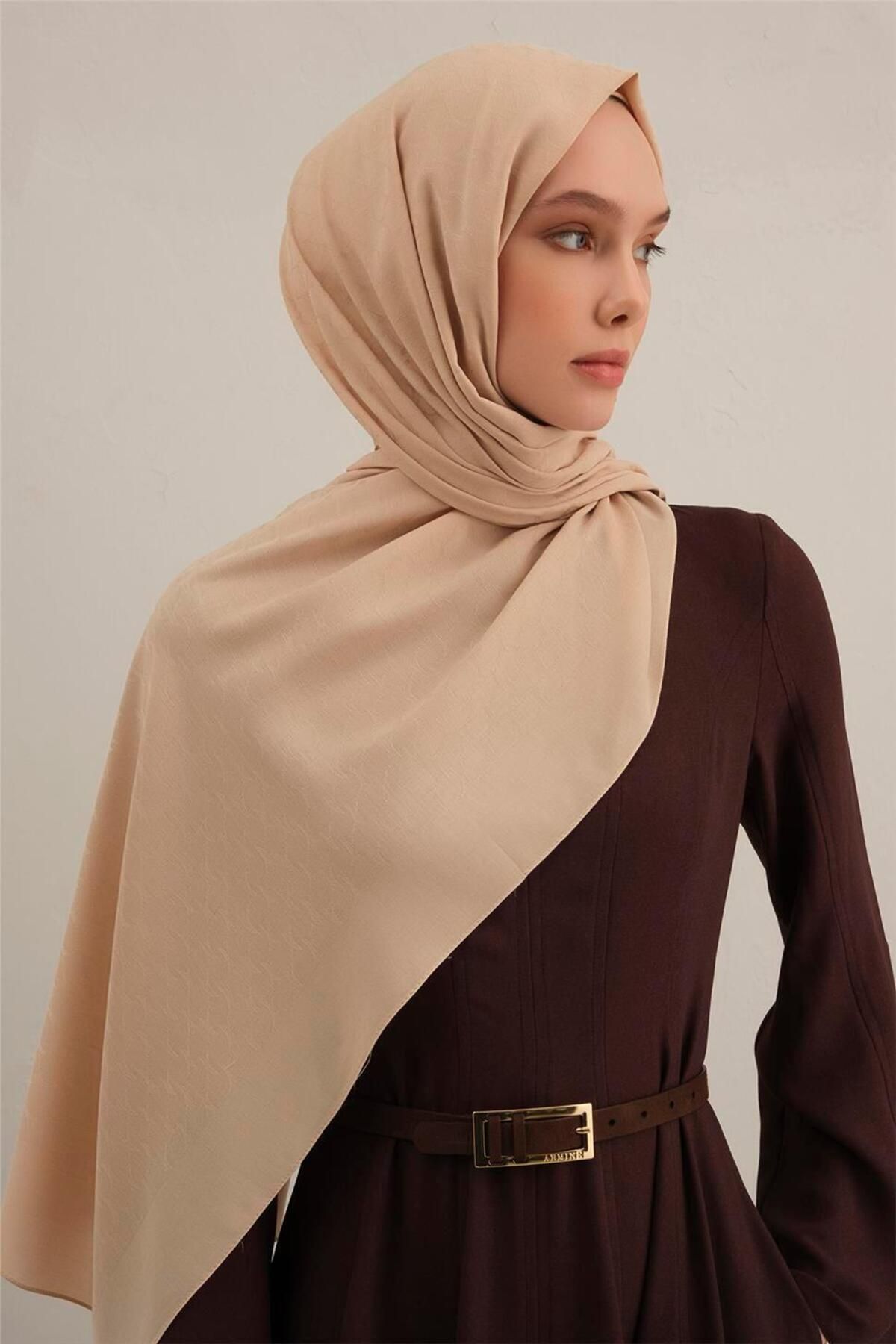 Armine Link Desen Bambu Cotton Şal 04