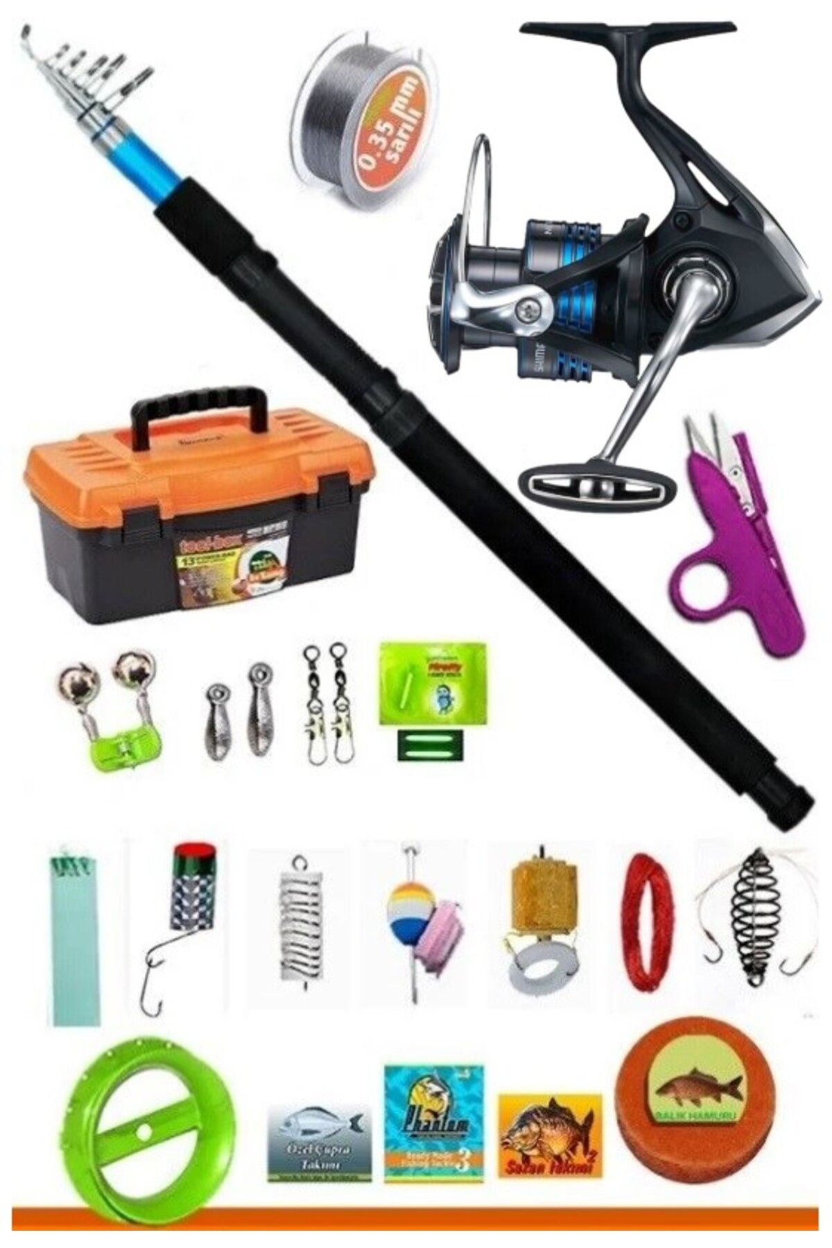 Halbart Shimano Nexave C5000 HG Spin Deniz Ve Göl İçin Kıyı Olta Seti Seti