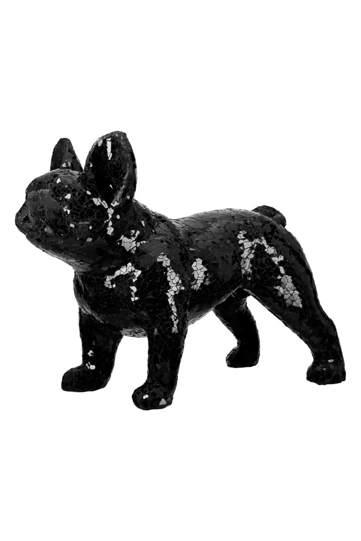Gilde Gılde Figür Köpek Bulldog Kristal Cam Siyah L.23 Cm W.48 Cm H.38 Cm