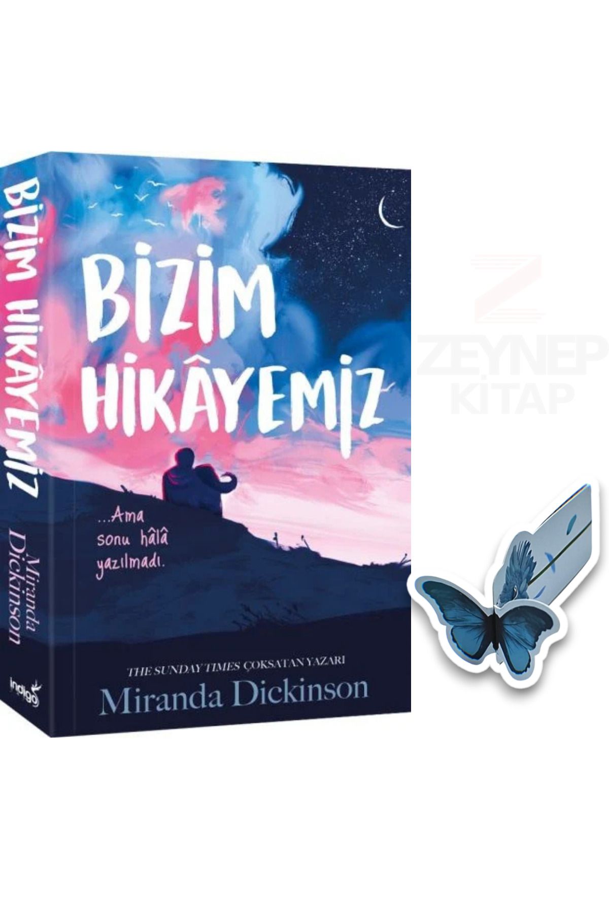 İndigo Kitap Bizim Hikayemiz (Özel Tasarım Hareketli Kelebek Ayraç Hediye)