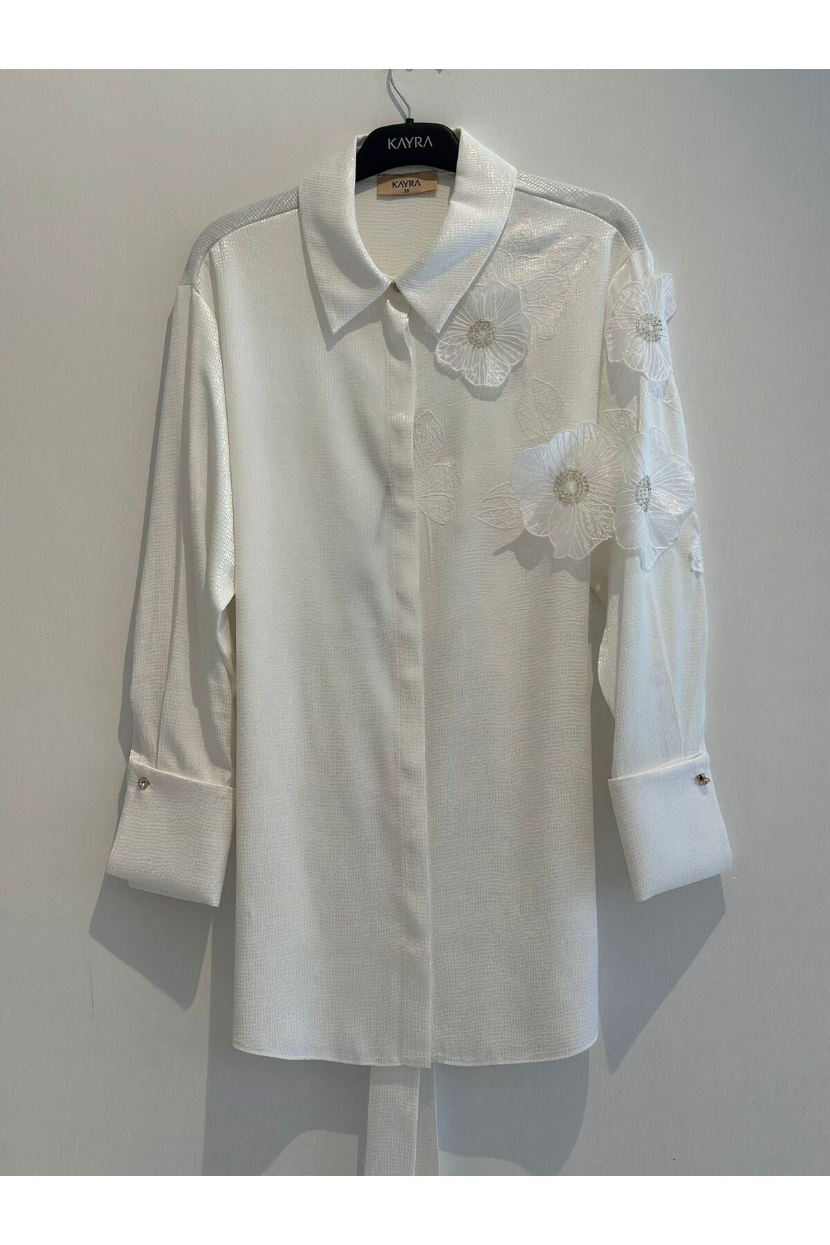 Kayra Nakış Aplikeli Poplin Tunik