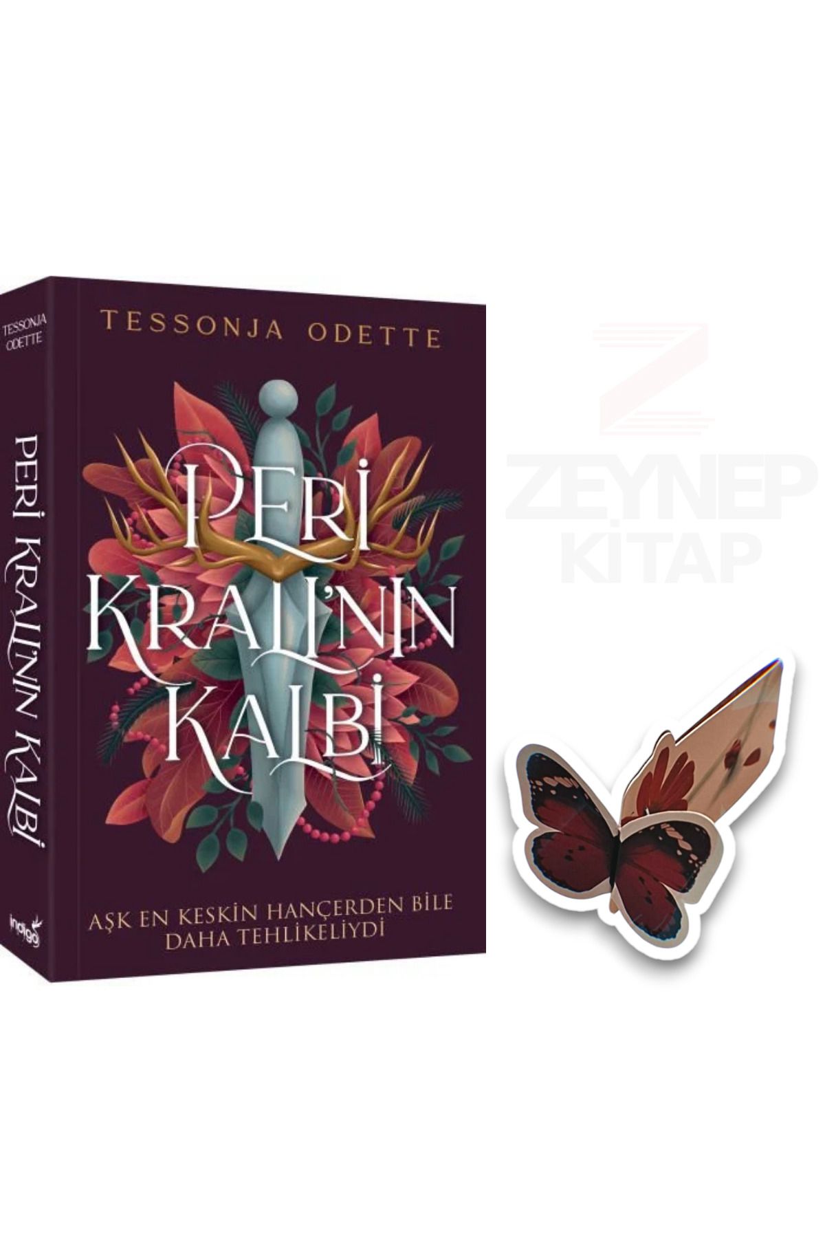 İndigo Kitap Peri Kralı'nın Kalbi (Özel Tasarım Hareketli Kelebek Ayraç Hediye)