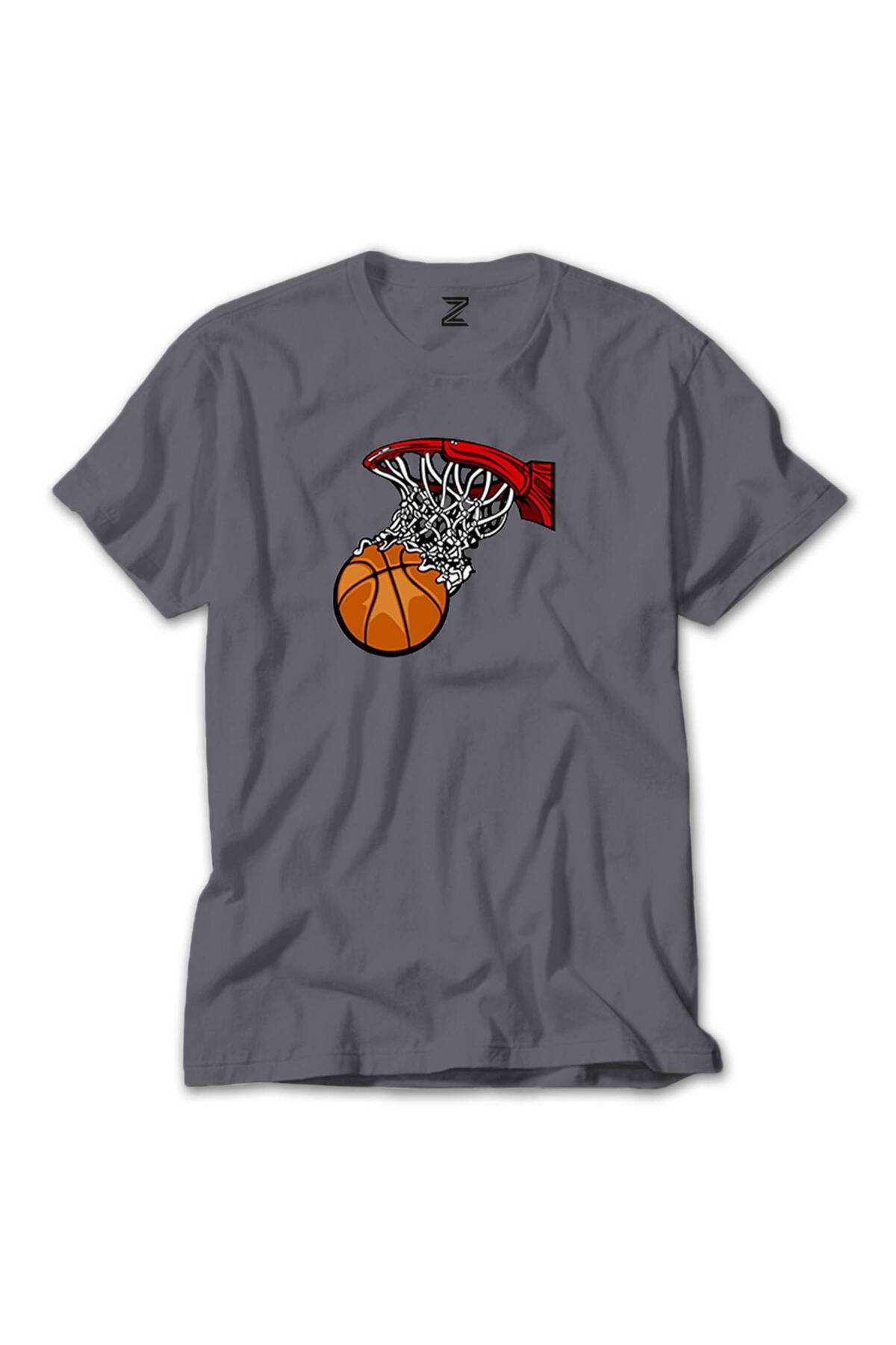 WAKHA Basketball Hoop Gri Tişört