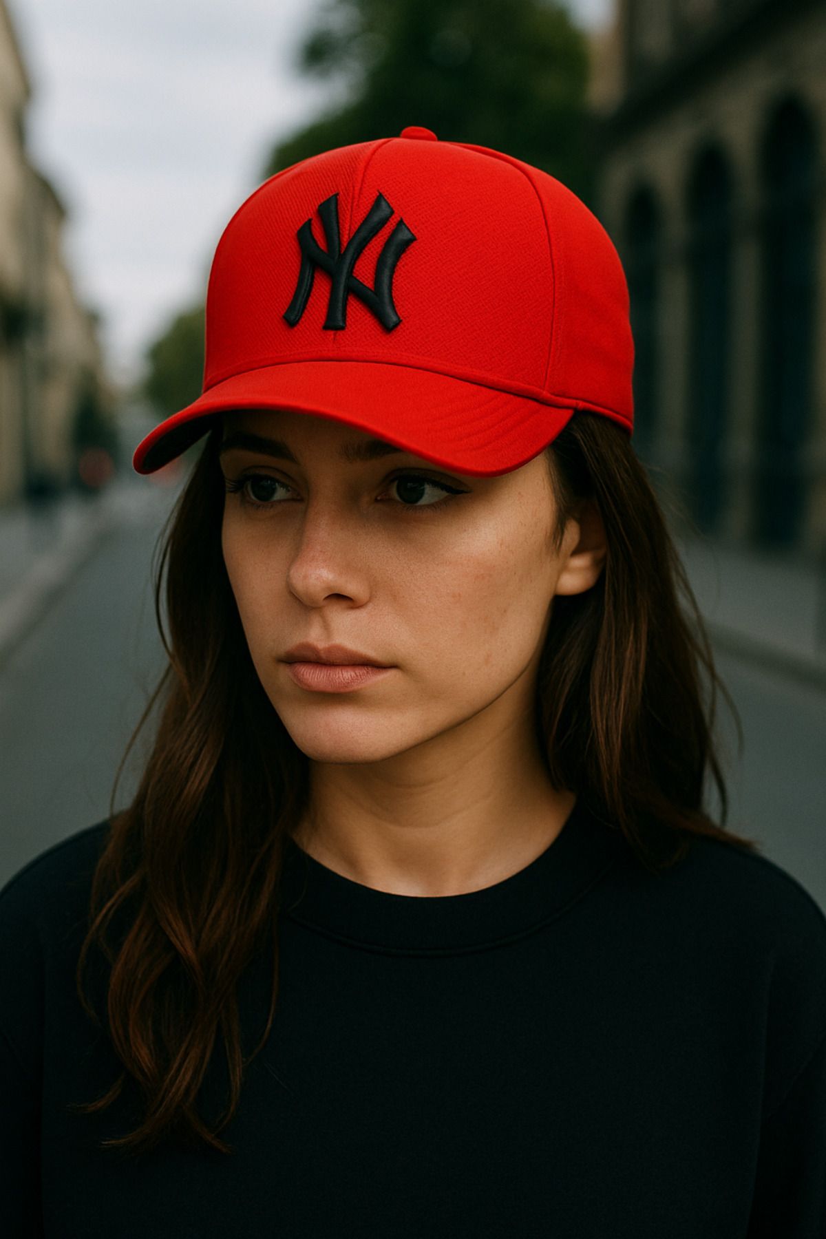 LAGRANZE Kadın Şık New York NY Desenli Şapka