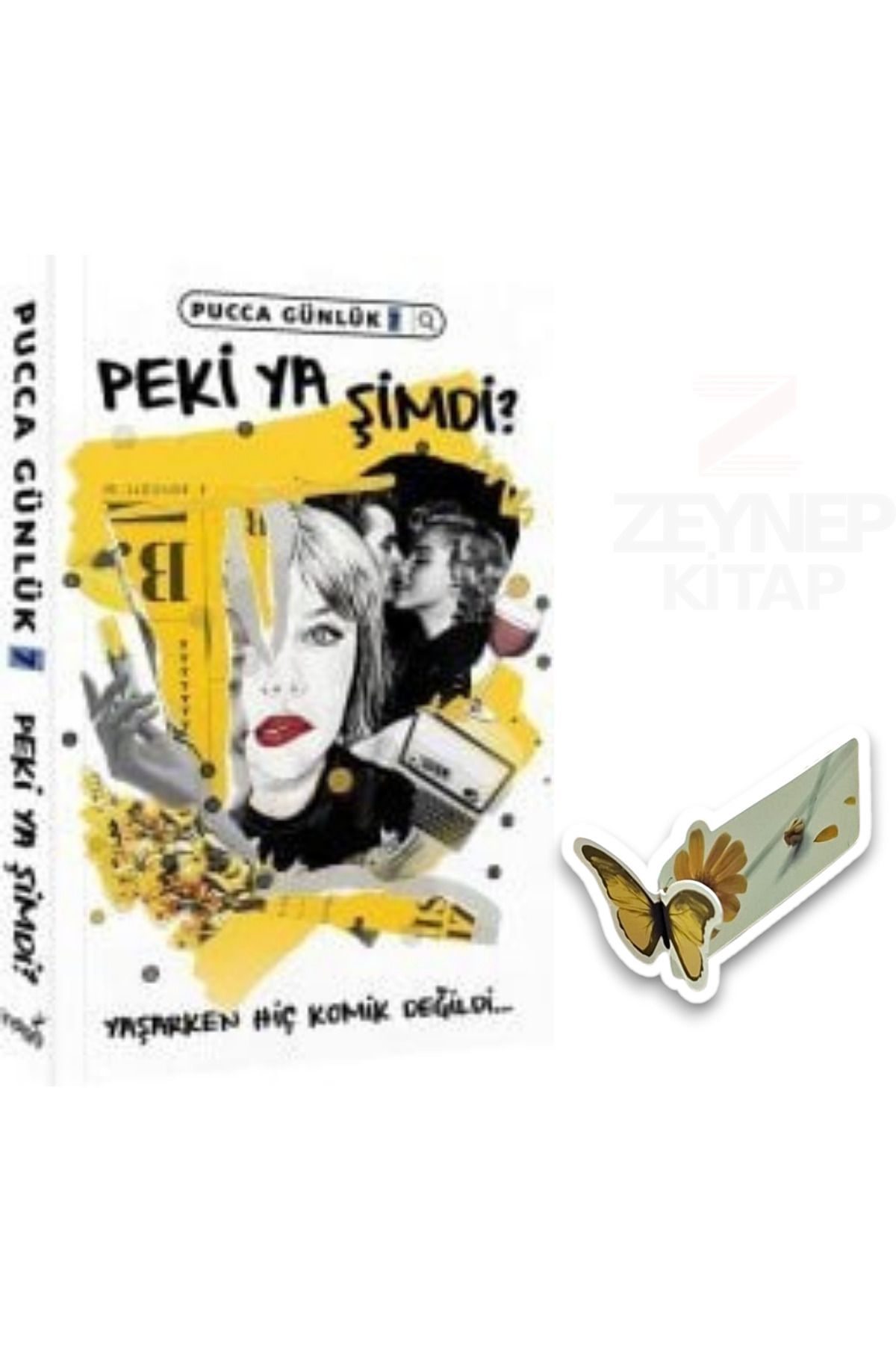 İndigo Kitap Pucca Günlük - Peki Ya Şimdi?(Özel Tasarım Hareketli Kelebek Ayraç Hediye)