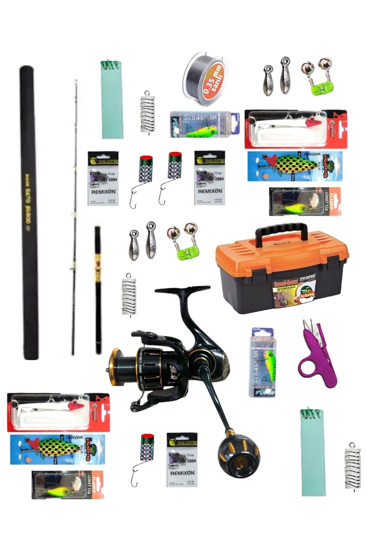 Halbart Bauer Shirbase Tam Profesyonel Tekne Olta Seti Jig Seti Bazukalı (15 Kg Çeker)
