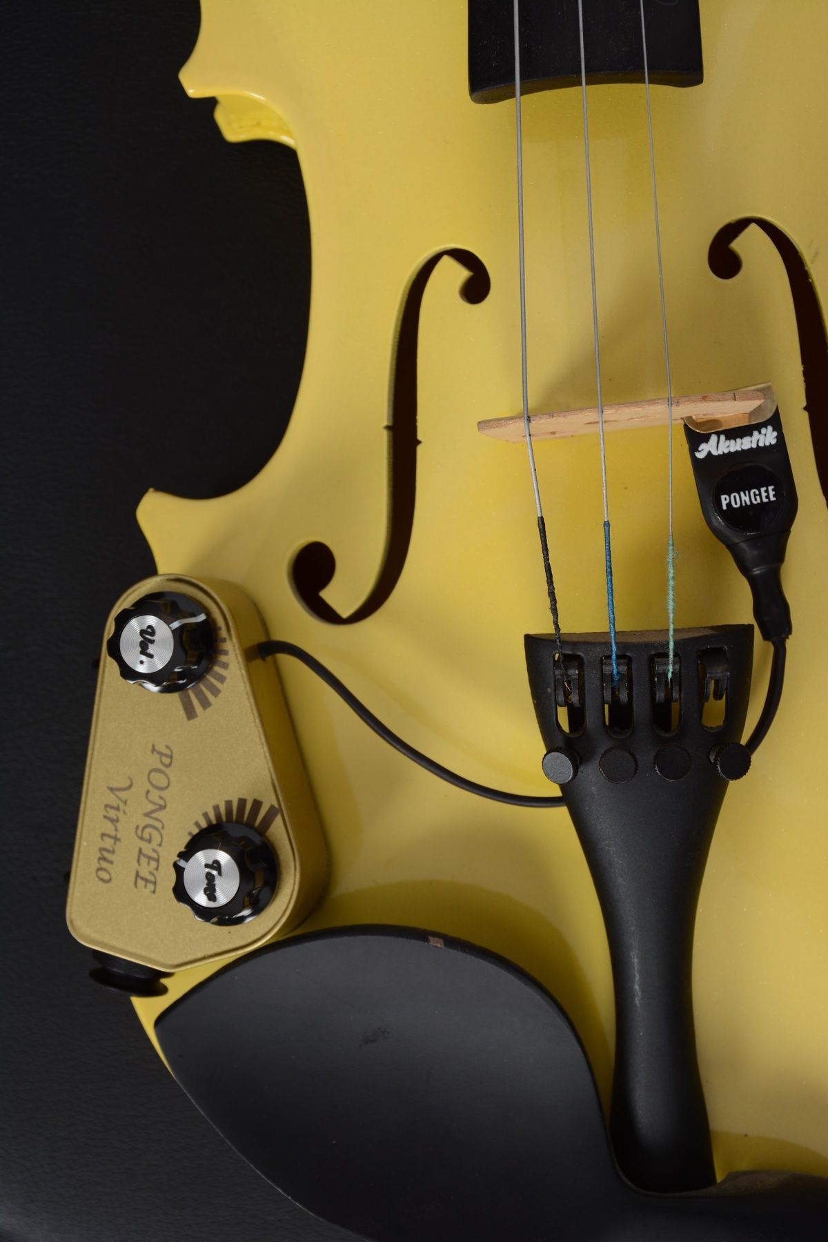 PONGEE Virtuo Model Keman Mikrofon Seramik Piezo Manyetik, Volüm Ve Ton Kontrollü,doğal Ses 6.35mm