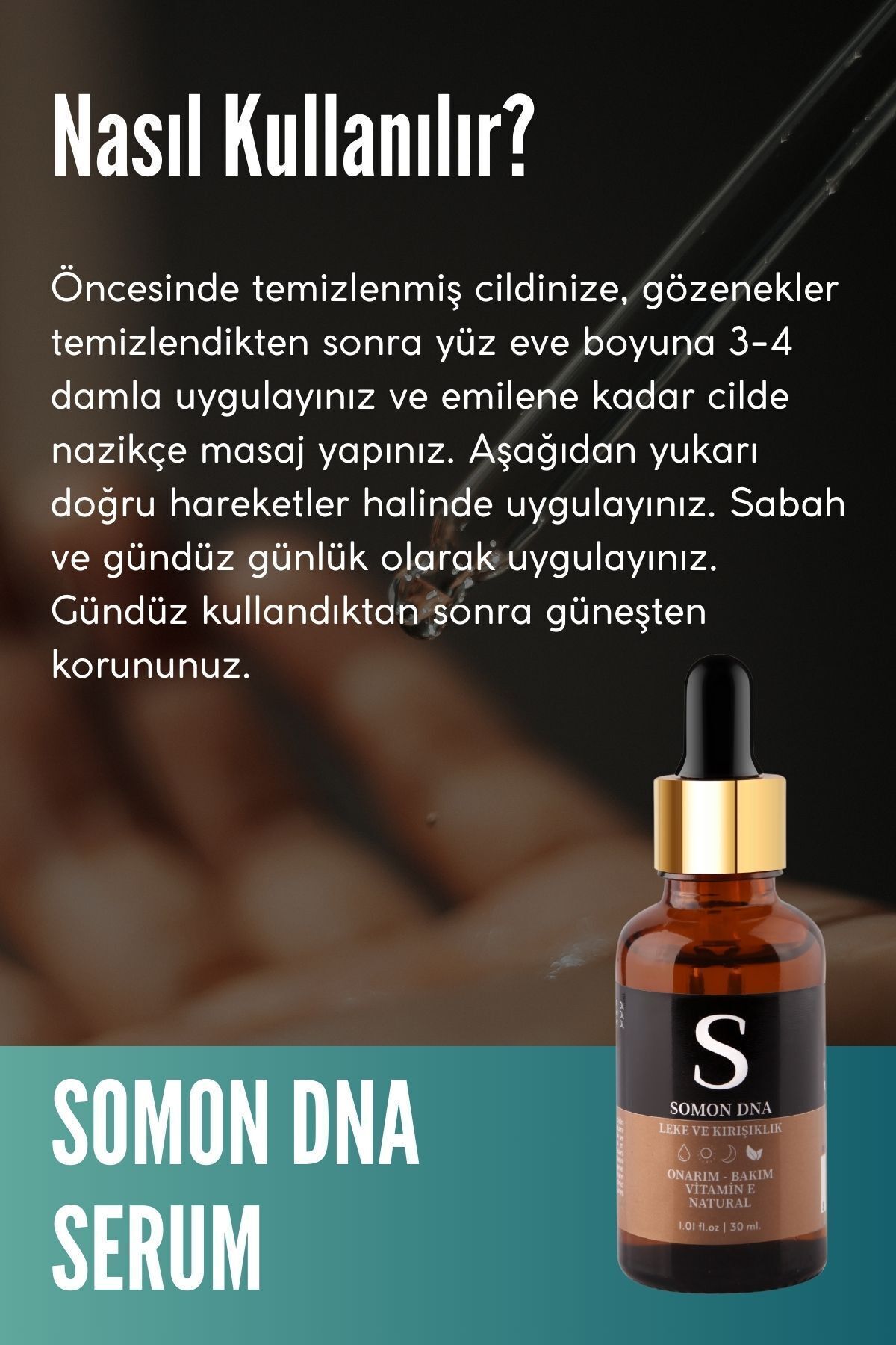 Somon Dna Serum - Leke & Yaşlanma Karşıtı, Onarım, Bakım Cilt Yüz Bakım Serumu — SOM.01 — تصویر 7 از 8