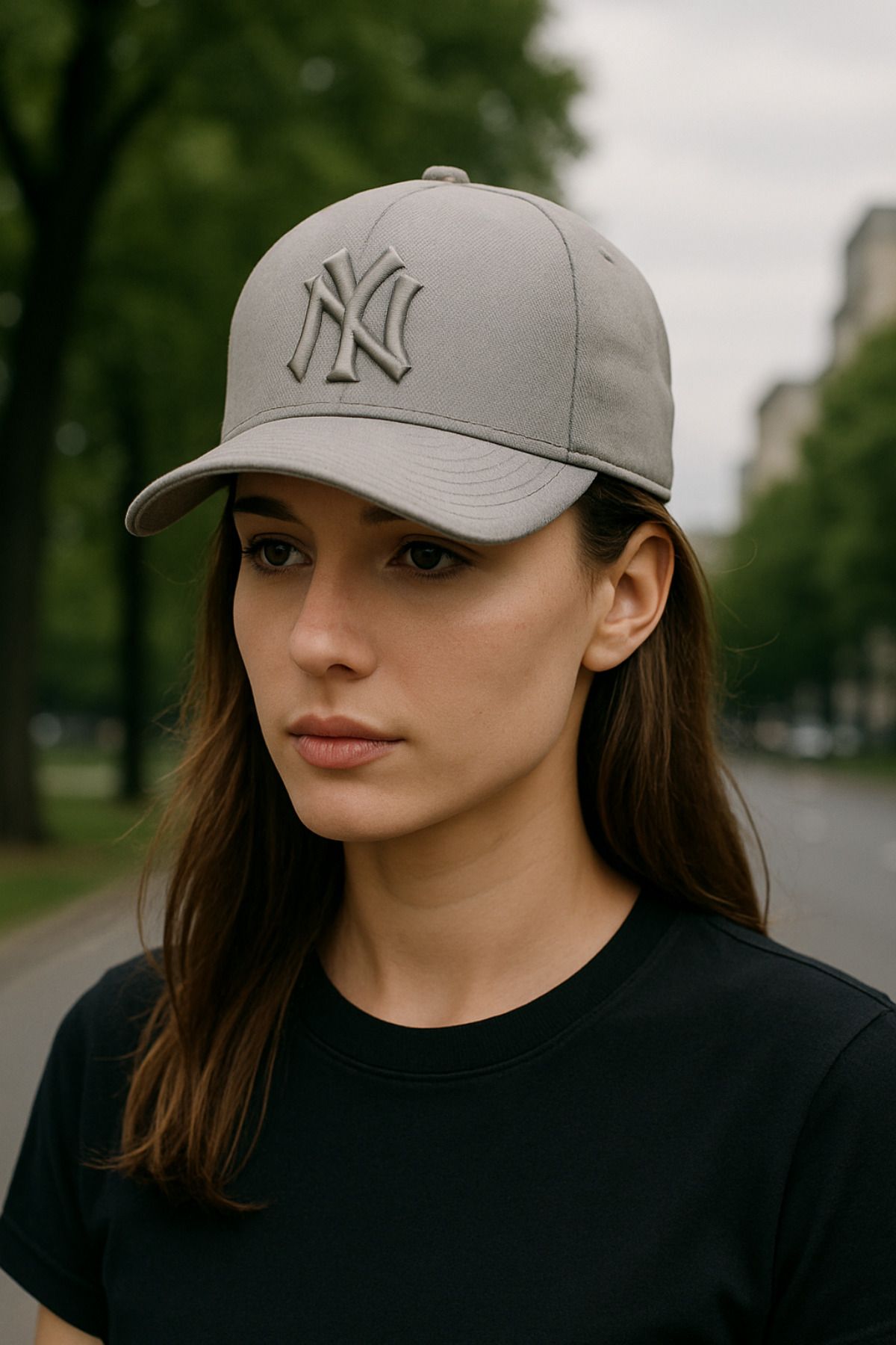 LAGRANZE Kadın Şık New York NY Desenli Şapka