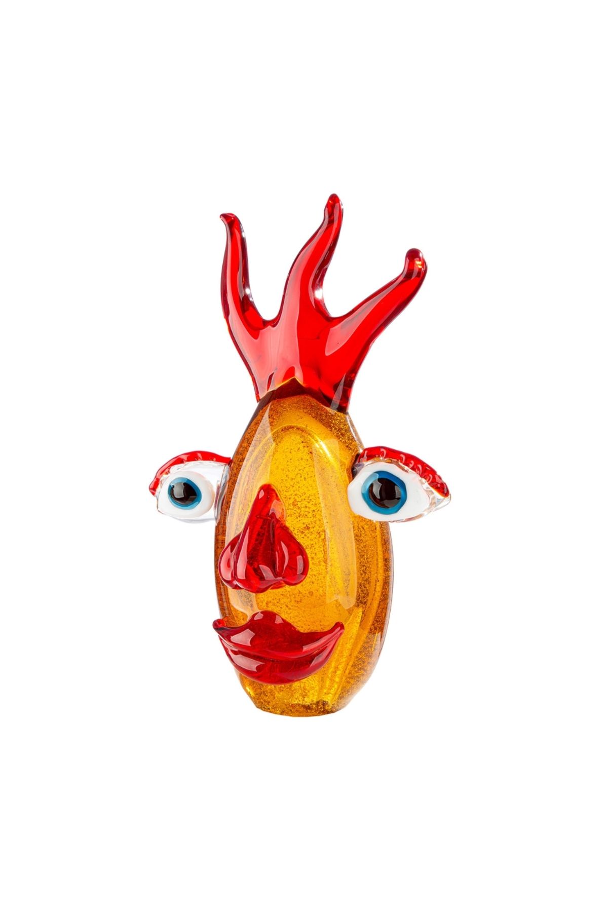 Gilde Gılde Glassart Dekoratif Obje Baş Cam Kahverengi L.10 Cm W.15 Cm H.24 Cm