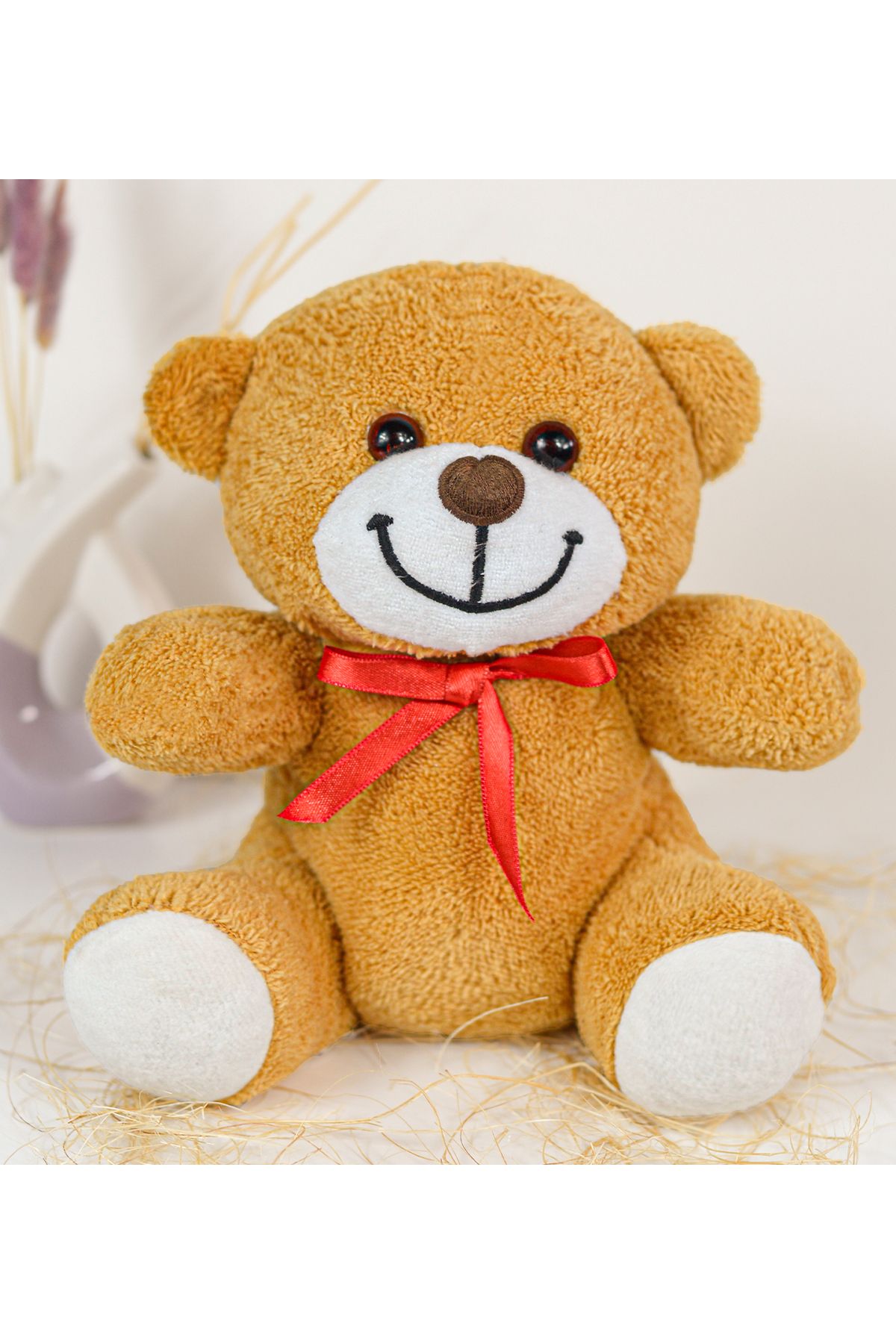 Özgüner Oyuncak 25cm Peluş Çiçek Ayı (%100 YERLİ)