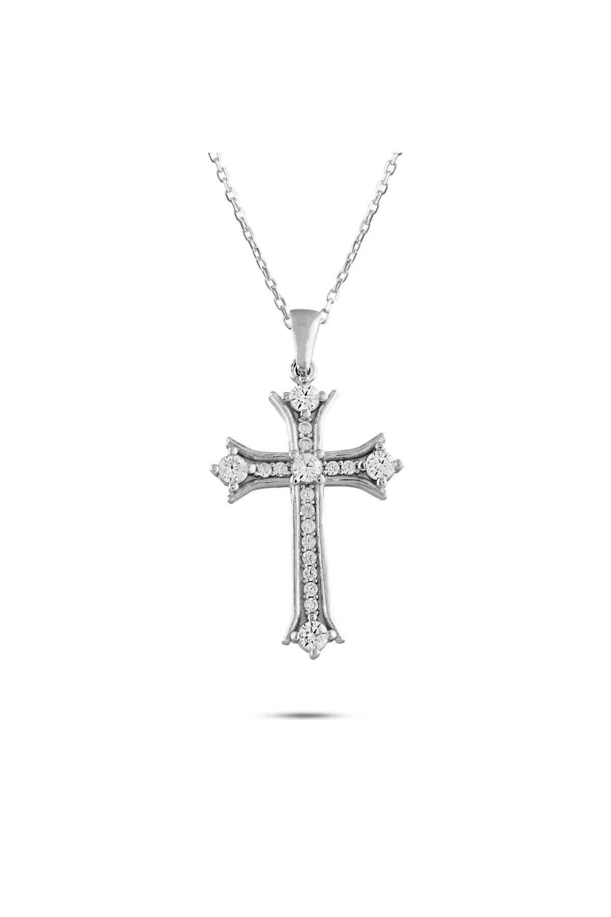 Lial Diamond Haç Gümüş Kolye, 5 gram - Lial Diamond