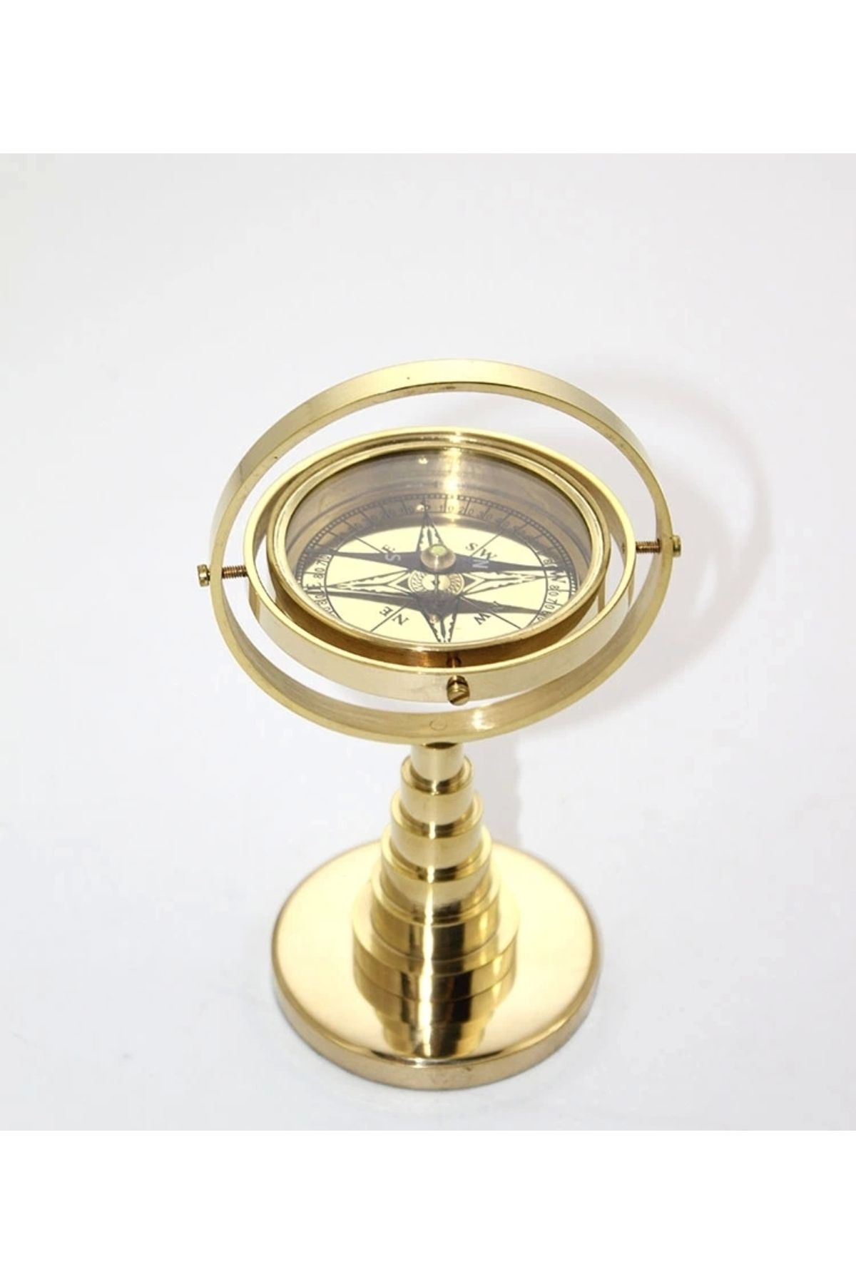 ShopNova Pirinç Masa Üstü Pusula 2844