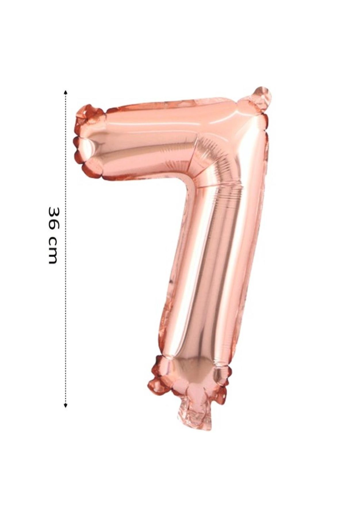Onay Store Folyo Balon 7 Rakamı Helyum Balon 36 Cm Rose Gold Renk - 7 Yaş Balonu - 7 Yaş Balon -7 Rakam Balon