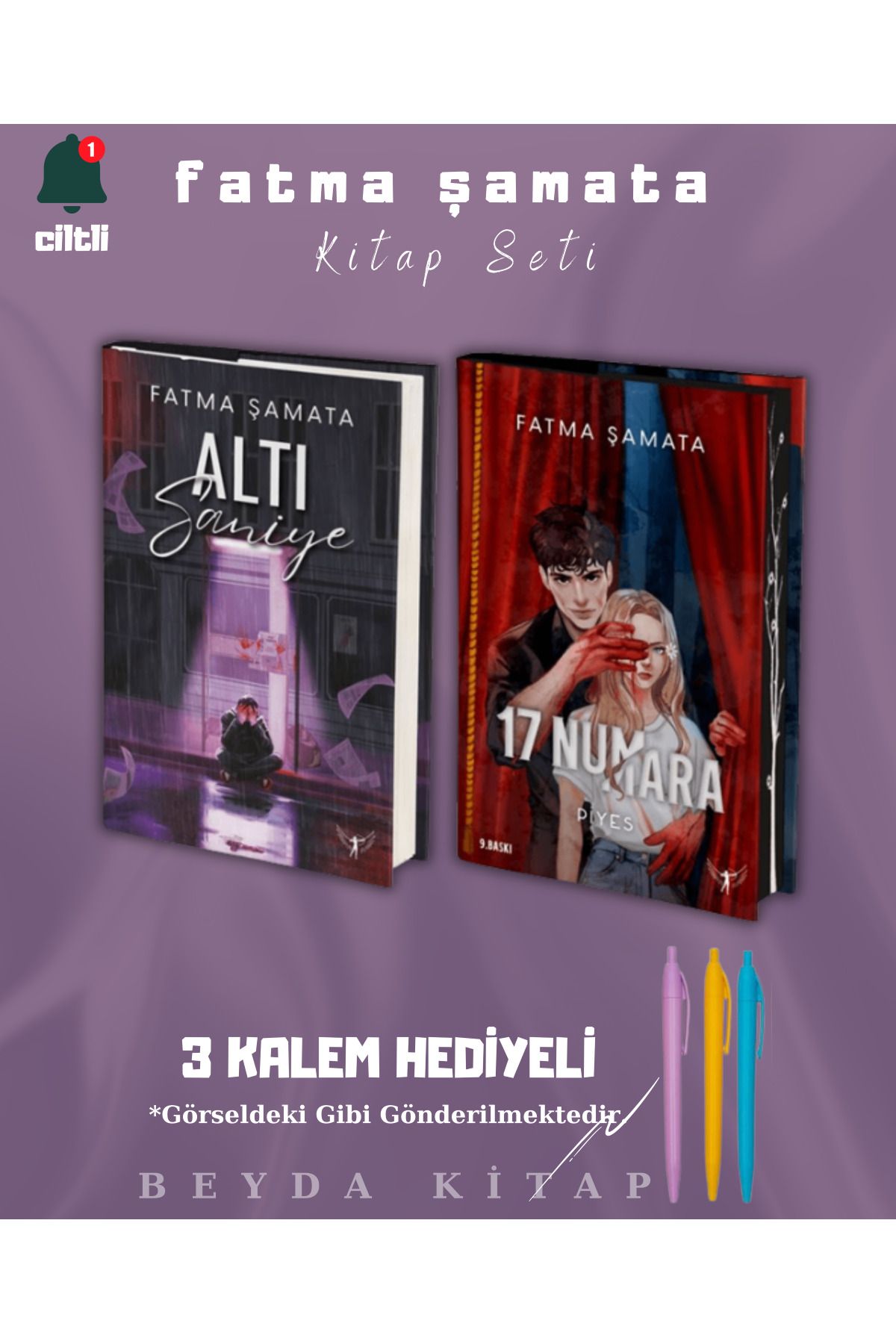 Artemis Yayınları Altı Saniye - 17 Numara Piyes - Fatma Şamata - Hediyeli - Ciltli - Kitap Seti