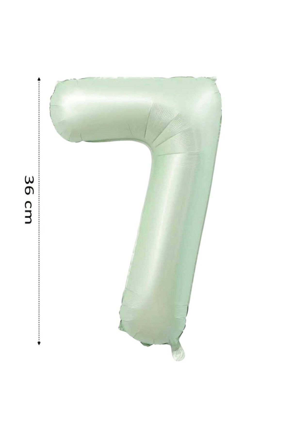 Onay Store Folyo Balon 7 Rakamı Helyum Balon 36 Cm Retro Yeşil Renk - 7 Yaş Balonu - 7 Yaş Balon -7 Rakam Balon