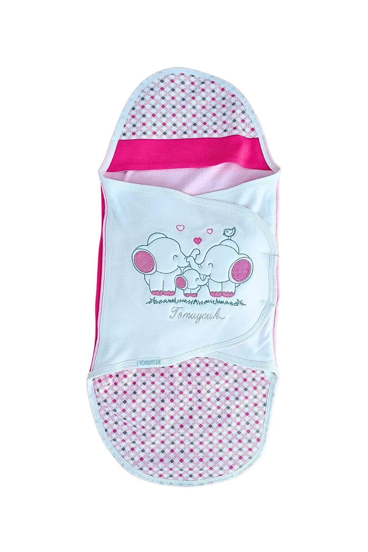 Tomuycuk Kız Bebek Battaniyesi Uyku Tulumu Kundağı %100 Pamuklu Ortopedik Hastane Çıkışı Yenidoğan 0-9ay fotoğrafı 4 (önizleme)