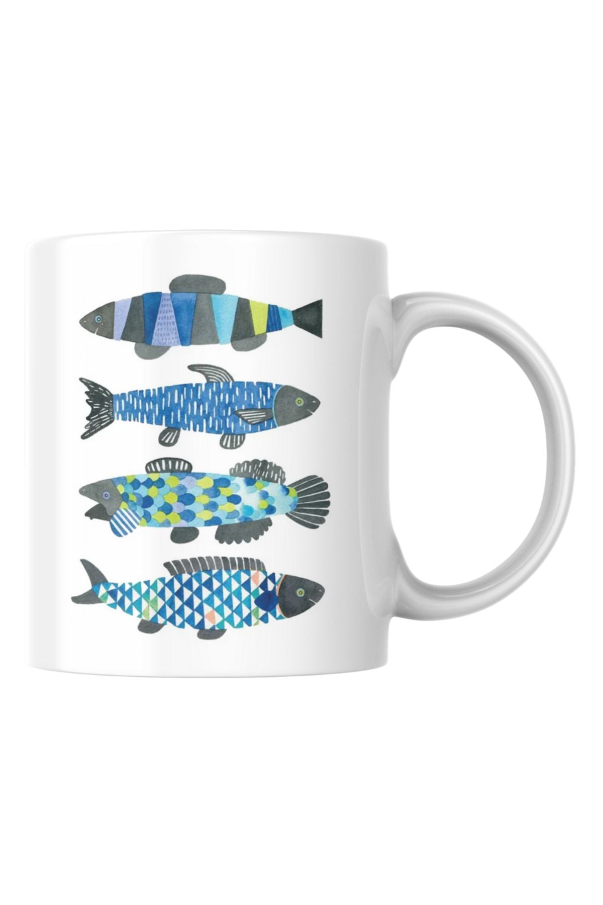 TakeTshirt Balık Baskılı Kupa Bardak Hediyelik Şık Çay Kahve Kupası Coffee Mug