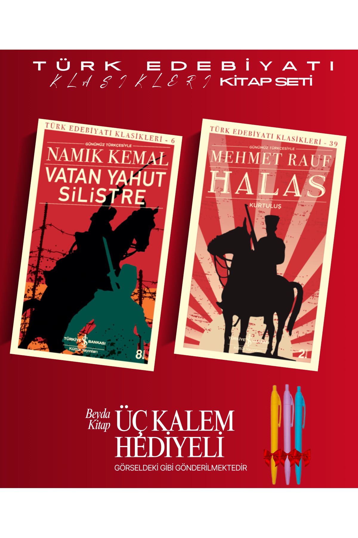 TÜRKİYE İŞ BANKASI KÜLTÜR YAYINLARI Vatan Yahut Silistre - Halas - Kitap Seti - Kalem Hediyeli - İSTDKLS