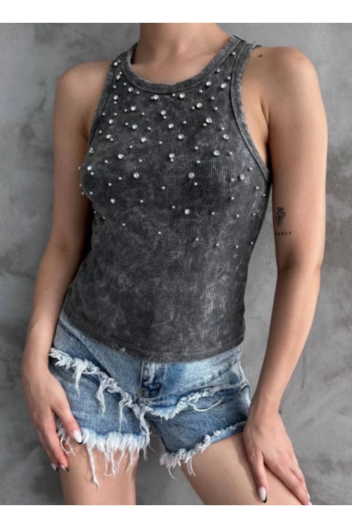 MODA Taşlı atlet 084