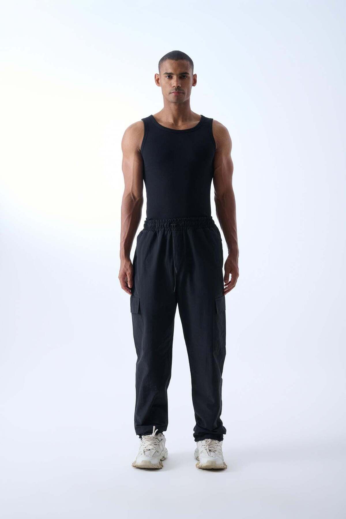 jaceyjace Paraşüt Kumaş Jogger Pantolon - Siyah
