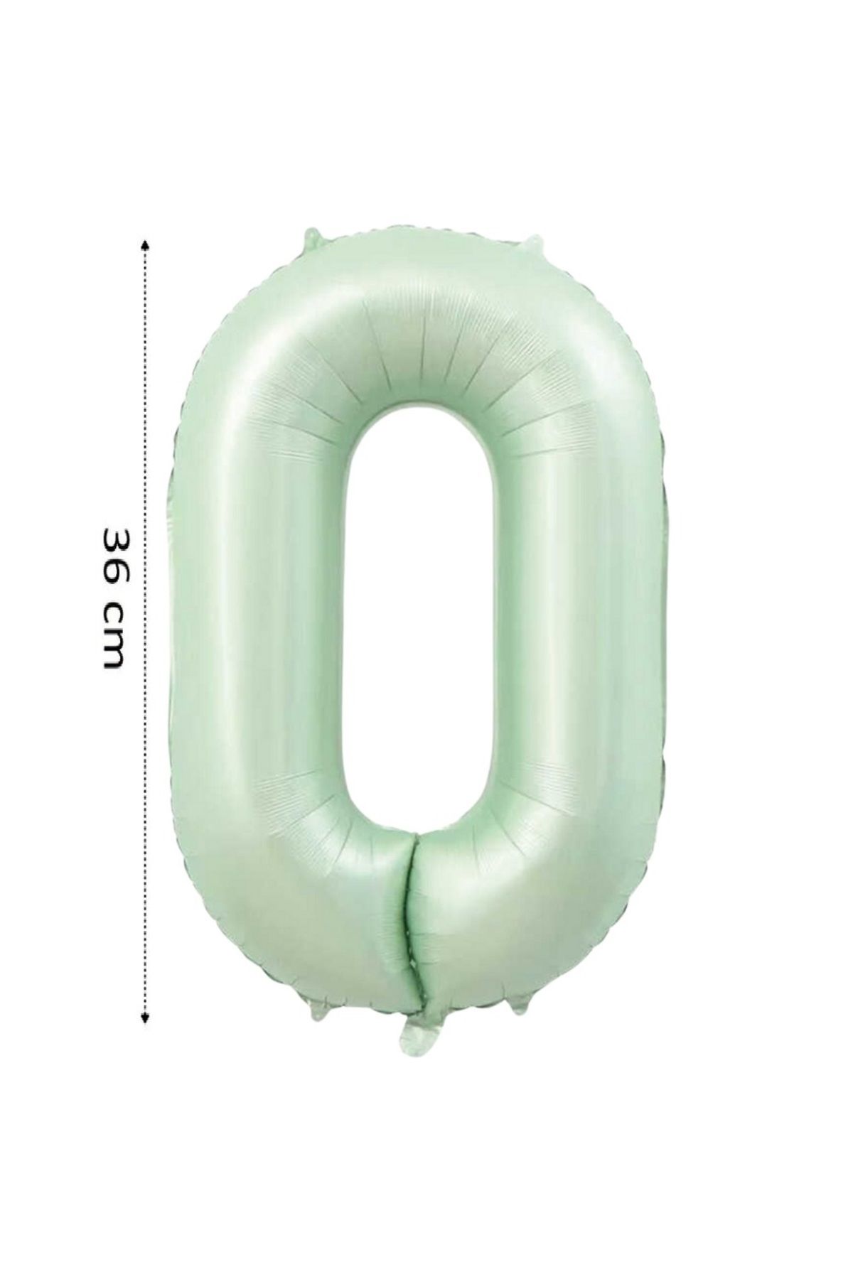 Onay Store Folyo Balon 0 Rakamı Helyum Balon 36 Cm Retro Yeşil Renk - 0 Yaş Balonu - 0 Yaş Balon -0 Rakam Balon