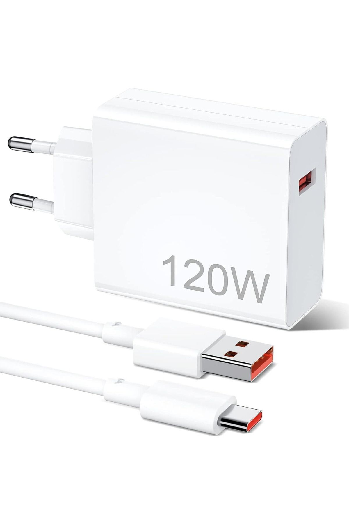 Markalonya 120W USB Type-C Hızlı Şarj Adaptörü, Qualcomm Turbo Şarj Desteği, 6A Kablo ile