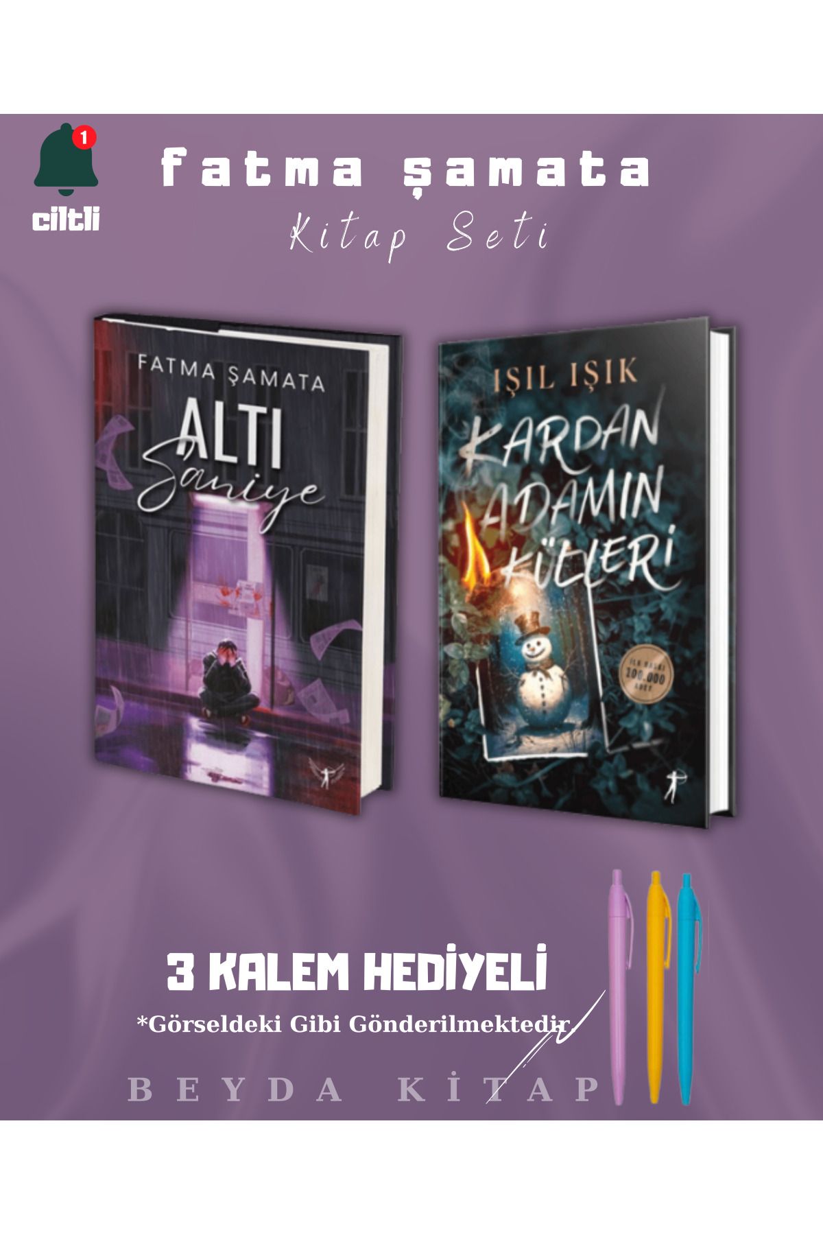 Artemis Yayınları Altı Saniye - Kardan Adamın Külleri - Fatma Şamata - Hediyeli - Ciltli - Kitap Seti
