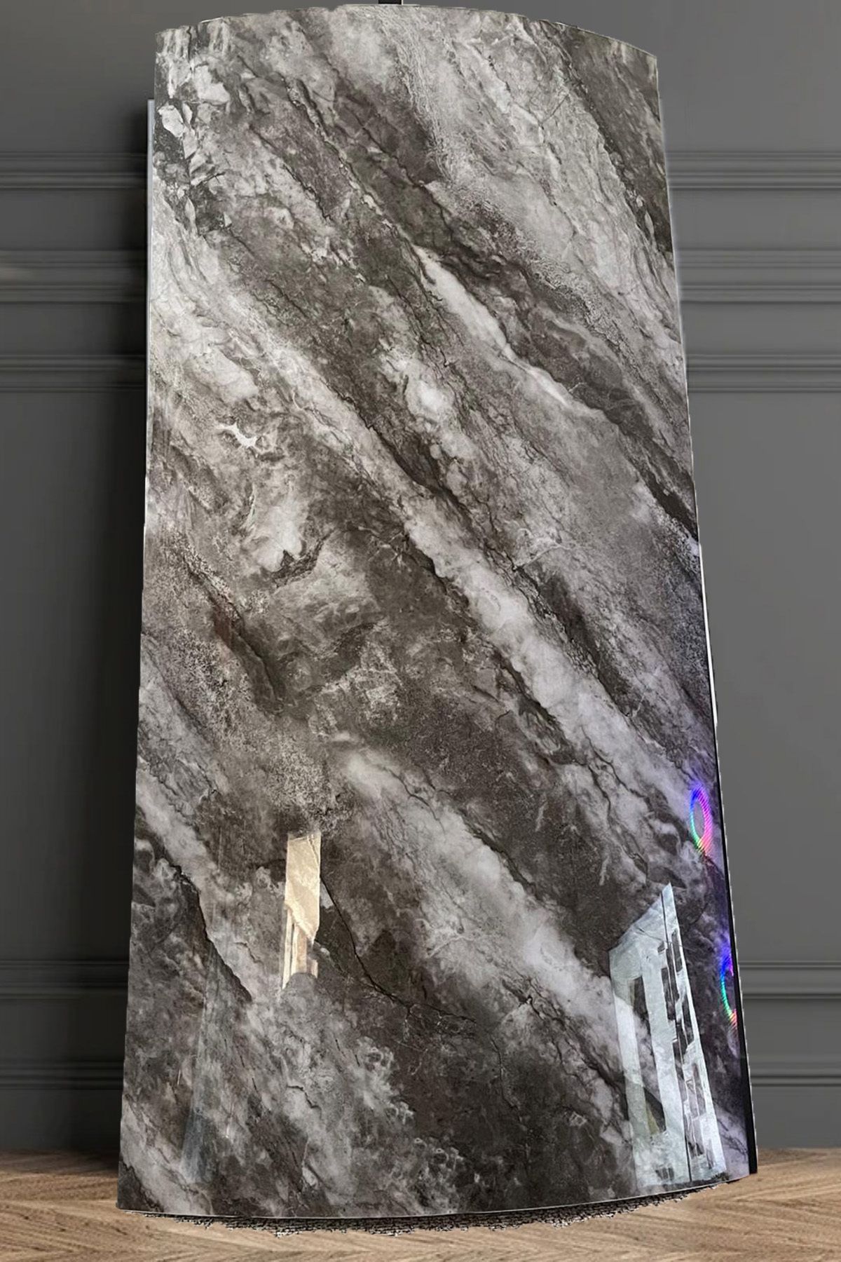 Bien Home Gri Mermer Görünümlü 30x60 Cm Kendinden Yapışkanlı Mutfak Banyo Kaplama PVC