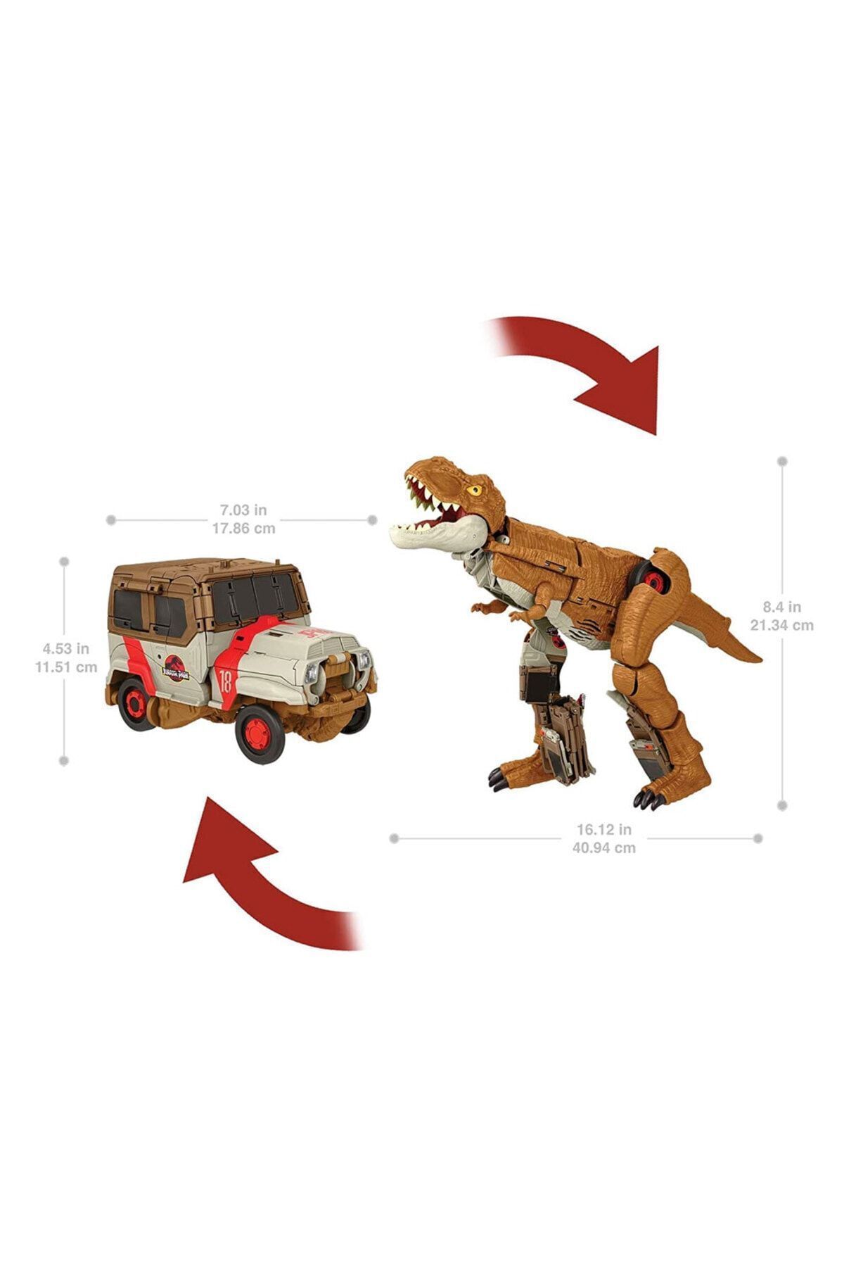SECTOYS JURASSIC WORLD Değişim Serisi Dönüşebilen T-Rex Figürü HPD38 Dönüşebilen Dinazor Tyrannosaurus Rex