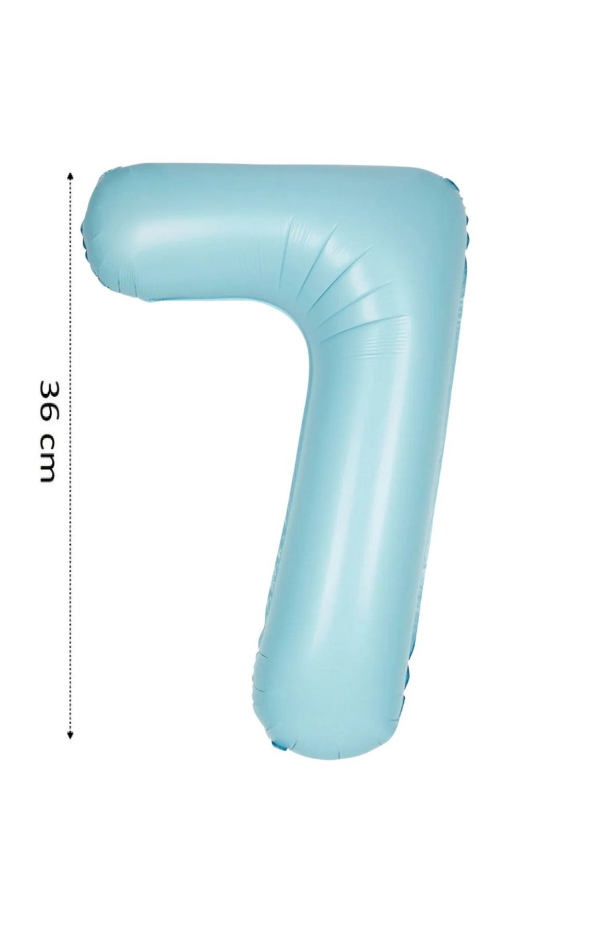 Onay Store Folyo Balon 7 Rakamı Helyum Balon 36 Cm Retro Mavi Renk - 7 Yaş Balonu - 7 Yaş Balon -7 Rakam Balon