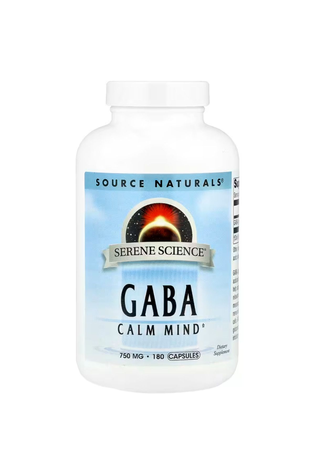 source naturals , Serene Science, GABA, 750 mg, 180 Capsules