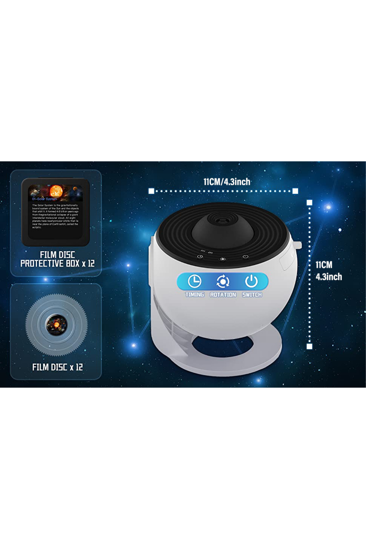 SHIPMENT Galaxy Gezegen Yıldızlı Projektör Gece Lambası Çocuklar İçin Hediye fotoğrafı 5 (önizleme)