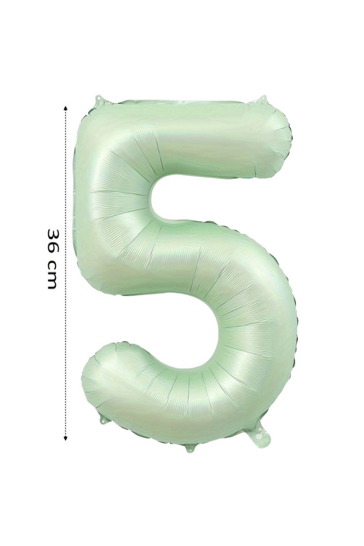 Onay Store Folyo Balon 5 Rakamı Helyum Balon 36 Cm Retro Yeşil Renk - 5 Yaş Balonu - 5 Yaş Balon -5 Rakam Balon