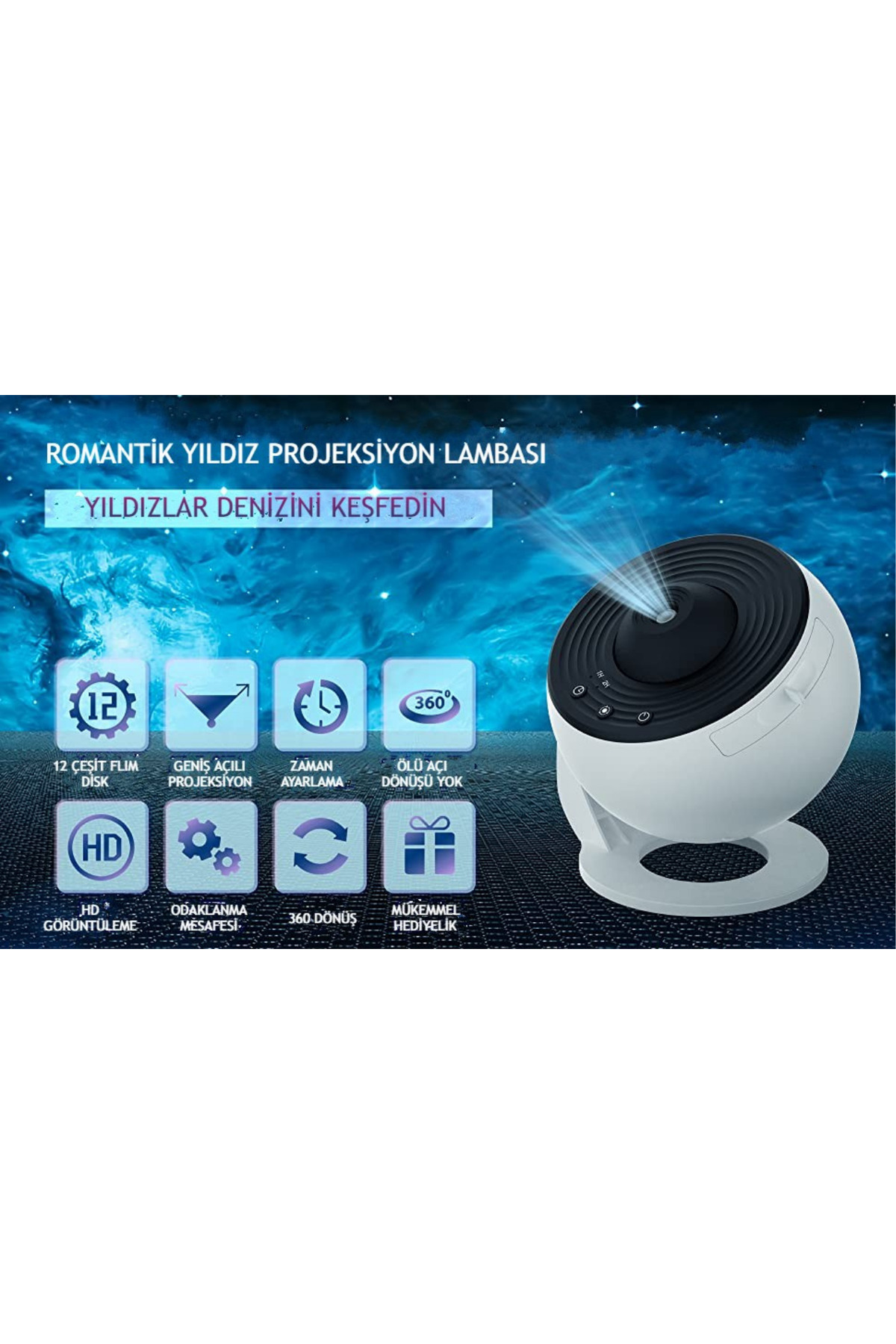 SHIPMENT Galaxy Gezegen Yıldızlı Projektör Gece Lambası Çocuklar İçin Hediye fotoğrafı 4 (önizleme)