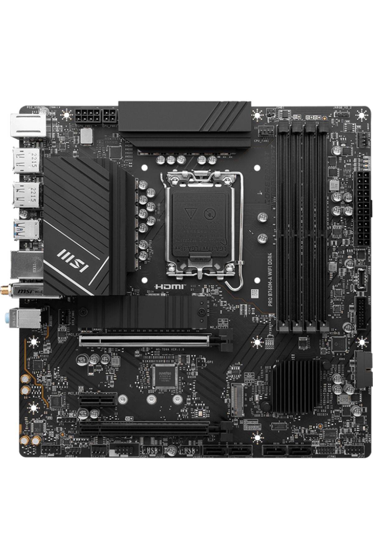 MSI-PRO B760M-B DDR4 4800(OC) PCI-E M.2 USB3.2 HDMI mATX 3