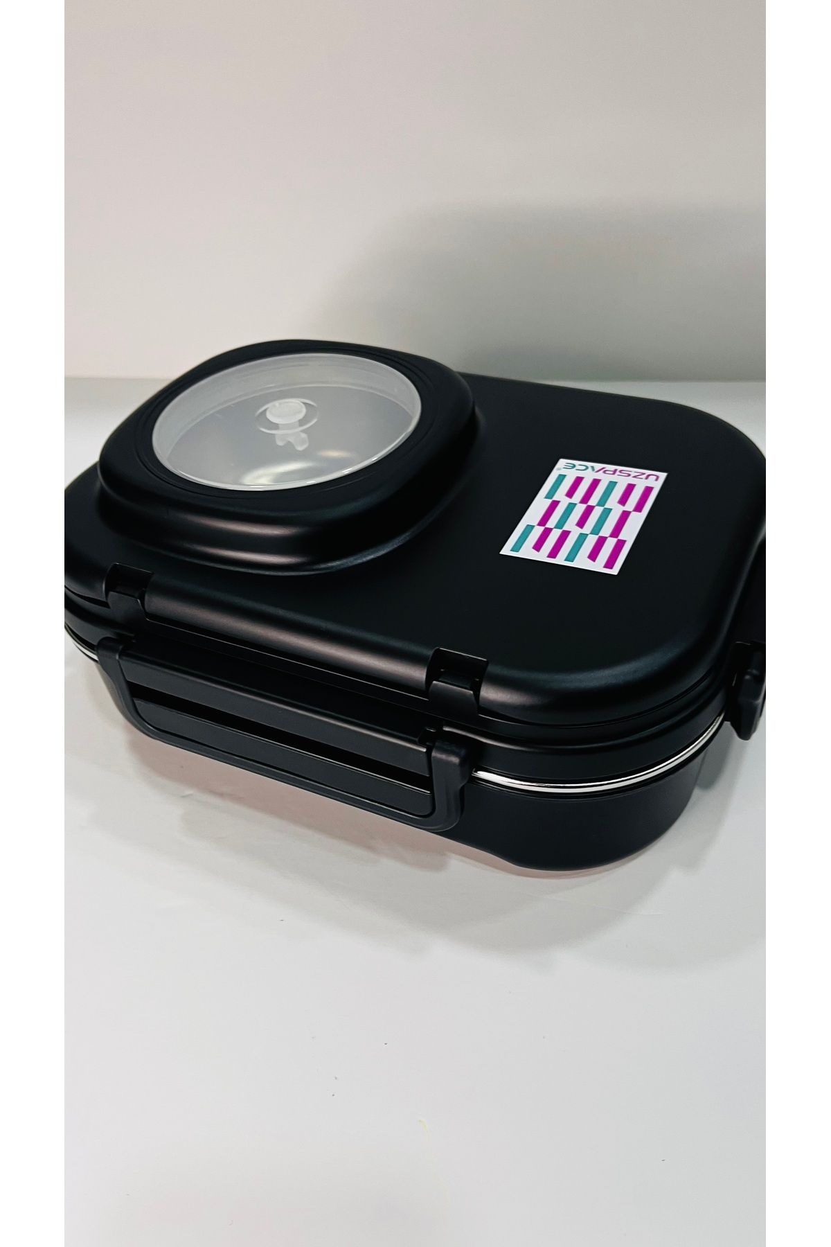 Uzspace Paslanmaz Çelik 600ml Tek Katlı Yalıtımlı Akıtmaz Kaşık Çatallı Lunch box Sefer Tası 8021-92