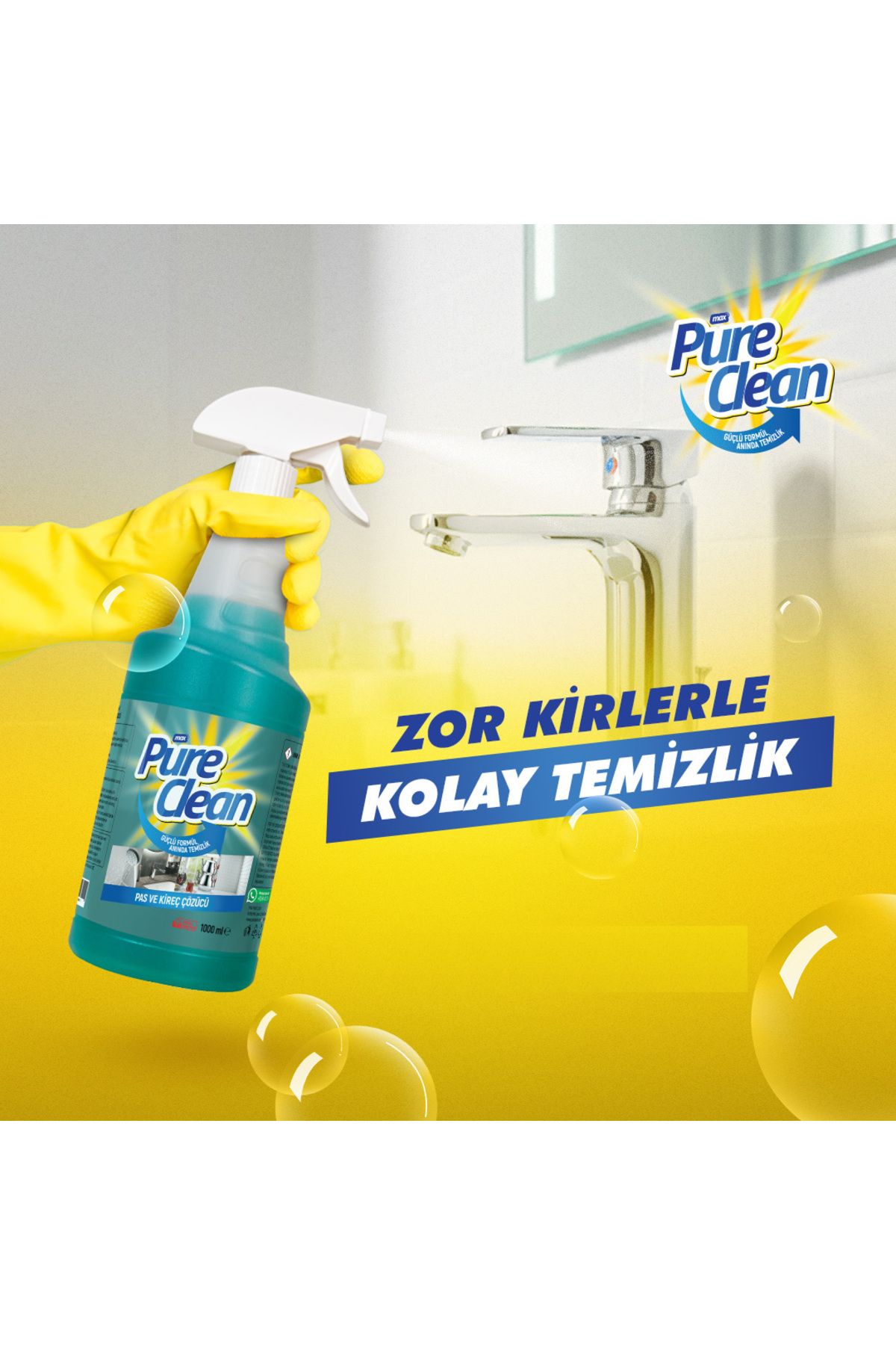 Max Pure Clean – Pas ve Kireç Çözücü 1 Litre