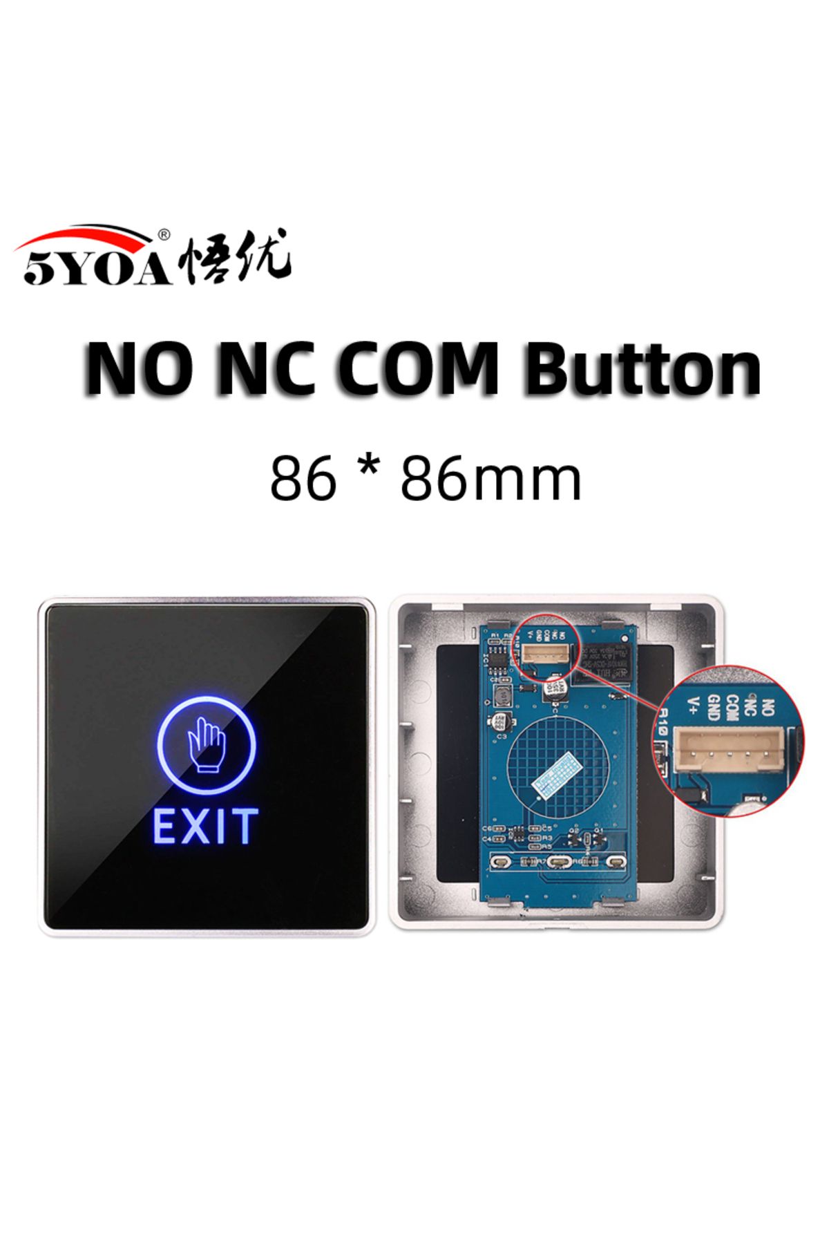 Choice-S-button02 Door Exit Push Button Release Switch Opener No Com Nc Led Light For Door Access Control S 1